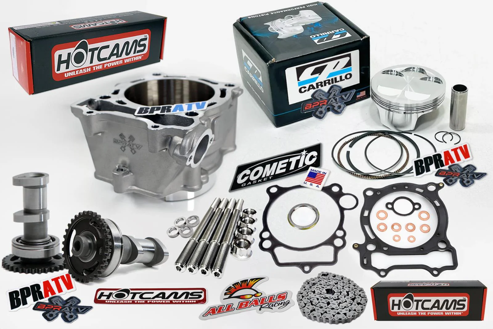 Yamaha YFZ450 98mm Big Bore Cylinder Stage 3 Hot Cams CP Piston Top Rebuild Kit