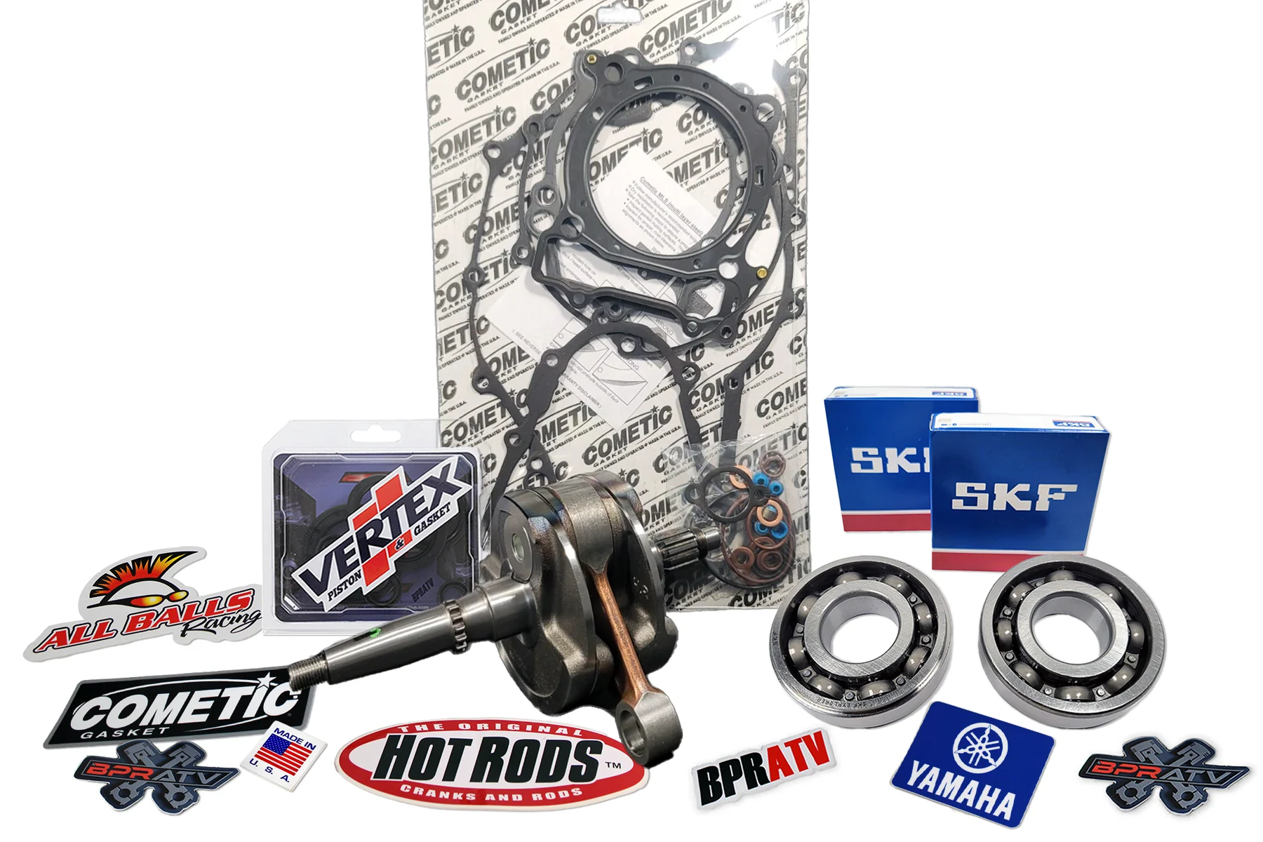 Yamaha YFZ450 98mm Bottom End Kit Hot Rods Crank SKF Bearings Cometic Gasket MLS - Image 4