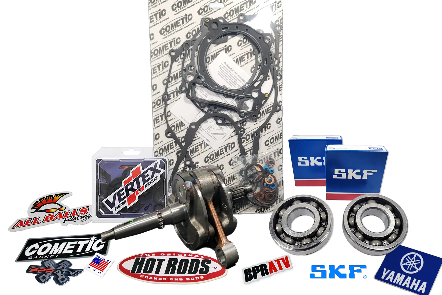 Yamaha YFZ450 Bottom End Engine Rebuild Kit Hot Rods Crank Big Bore 98mm Gaskets - Image 4