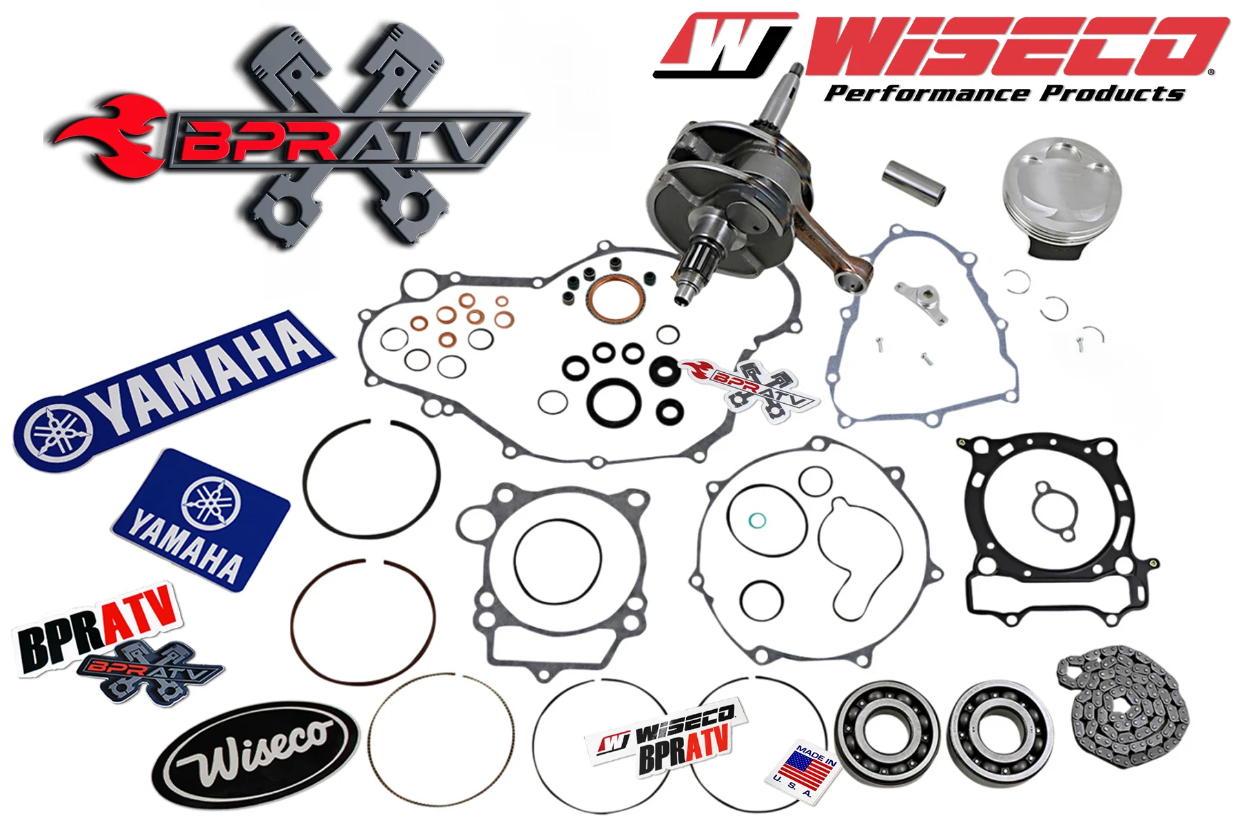 Yamaha YFZ450 Wiseco Engine Rebuild Kit Crank CP Piston Cylinder & Cam Chain NEW - Image 6