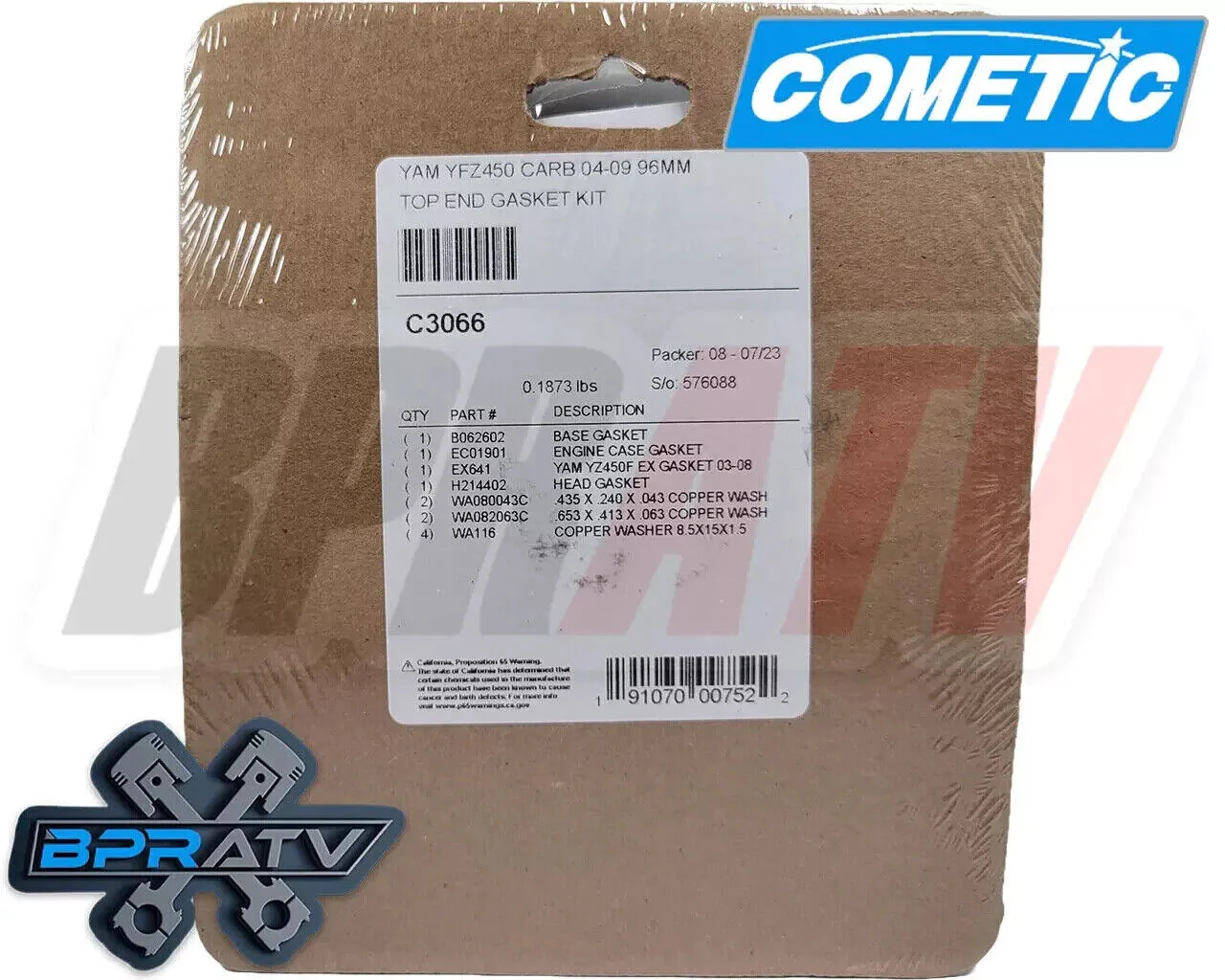Yamaha YFZ450 Kibblewhite ARP Style Head Stud Kit Cometic Gasket RED Viton Seals - Image 13