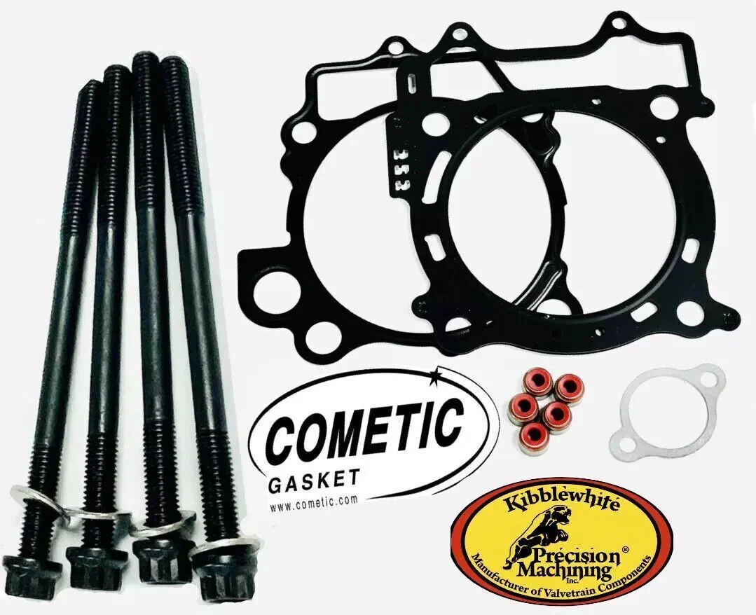 Yamaha YFZ450 Kibblewhite ARP Style Head Stud Kit Cometic Gasket RED Viton Seals - Image 5