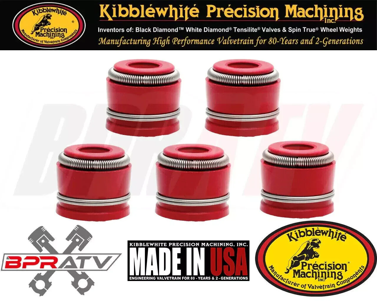 Yamaha YFZ450 Kibblewhite ARP Style Head Stud Kit Cometic Gasket RED Viton Seals - Image 9