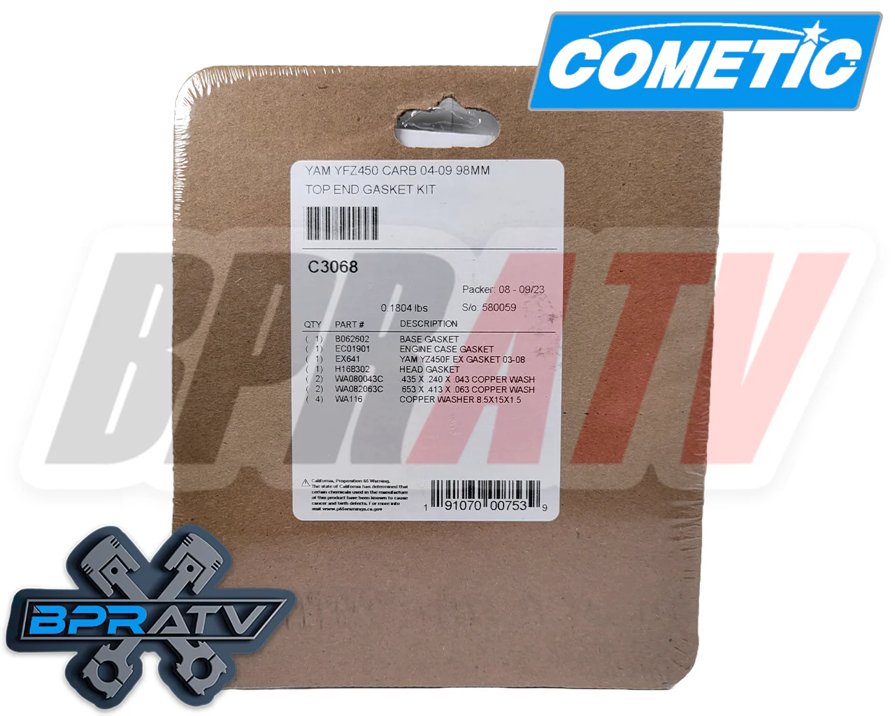 Yamaha YFZ450 YFZ 450 97mm 98 Big Bore 478 468 Cometic Top End Gasket Kit C3068 - Image 7