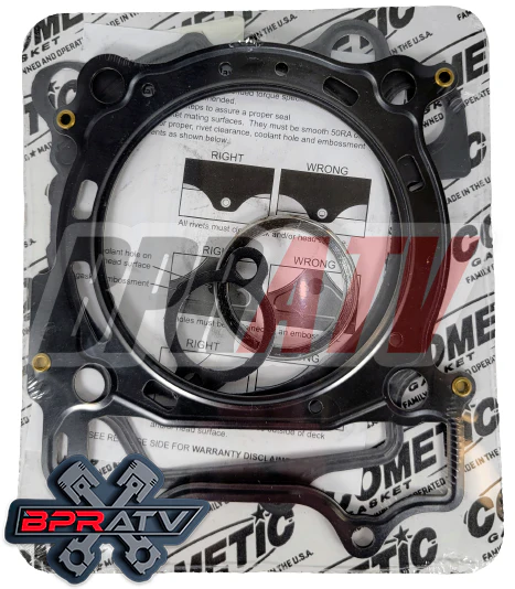 Yamaha YFZ450 YFZ 450 Big Bore 98mm JE Piston Rings Ring Set Cometic Gasket Kit - Image 6
