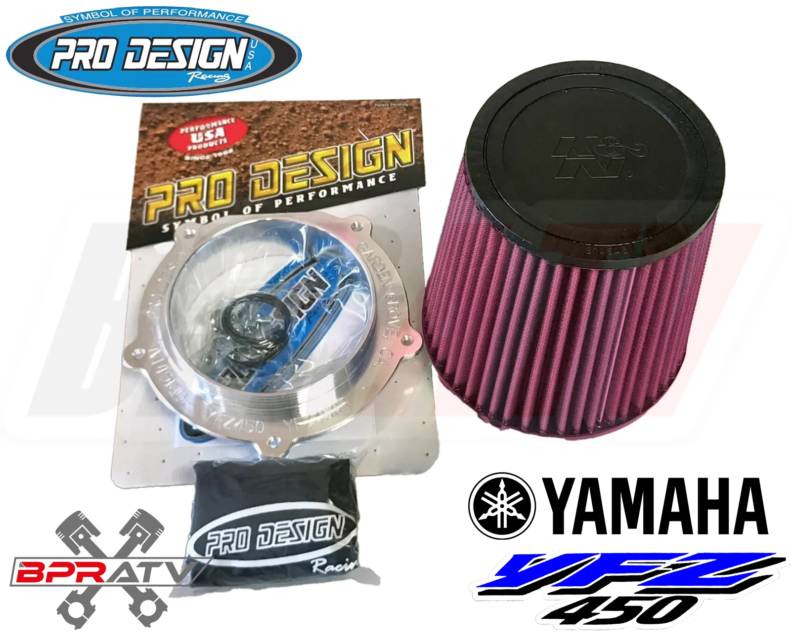 Yamaha YFZ450 YFZ 450 YFZ450R 450X Pro Design Pro Flow K&N Air Filter Intake Kit - Image 7