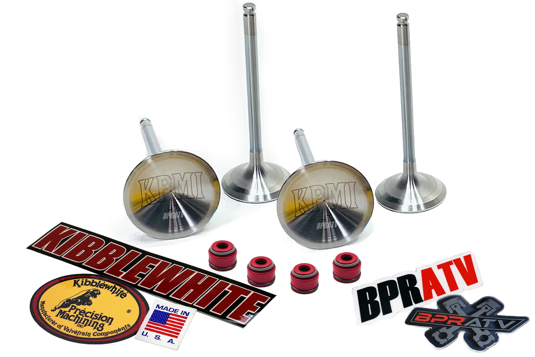 Yamaha YFZ450 YFZ 450R 450X Kibblewhite TITANIUM Intake Exhaust Valves RED Seals - Image 8