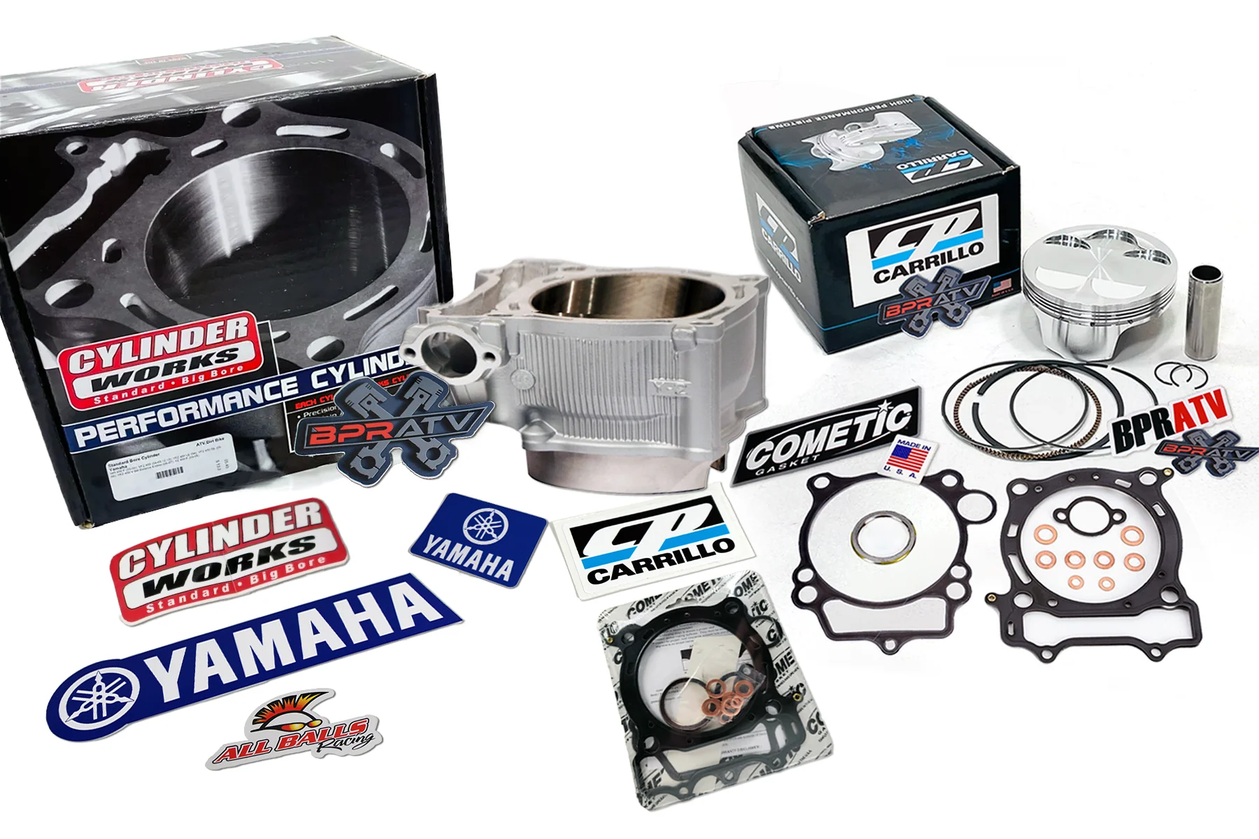 Yamaha YFZ450R 450X Top End Kit Cylinder Works 95mm CP Carrillo Piston & Cometic