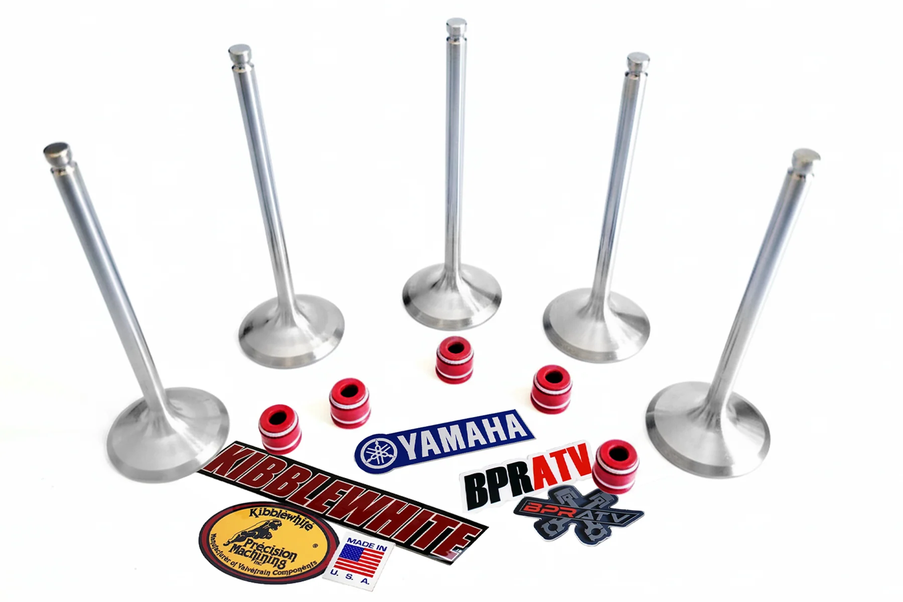 Yamaha YFZ450 + 1 Oversize Kibblewhite White Diamond Stainless Valves and Seals