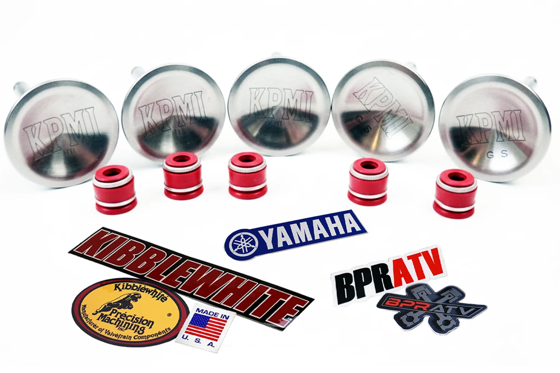 Yamaha YFZ450 + 1 Oversize Kibblewhite White Diamond Stainless Valves and Seals - Image 2