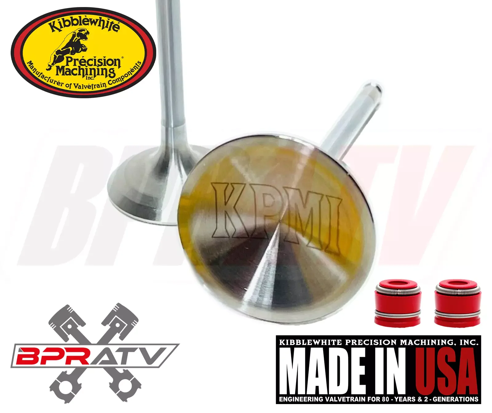 Yamaha YFZ450 + 1 Oversize Kibblewhite White Diamond Stainless Valves and Seals - Image 9