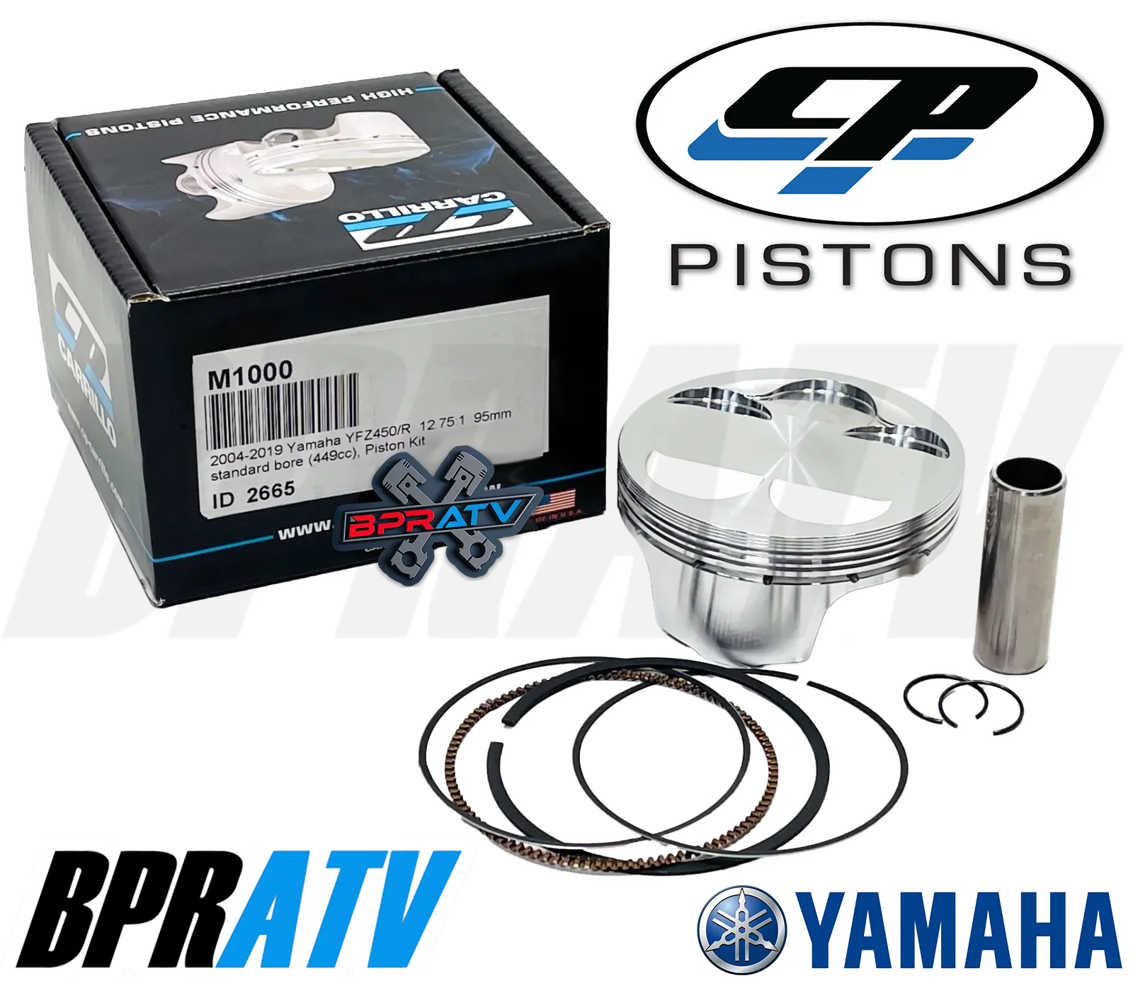 Yamaha YFZ450R YFZ 450R '09-25 98mm Cylinder Works CP Piston Cometic Rebuild Kit - Image 5