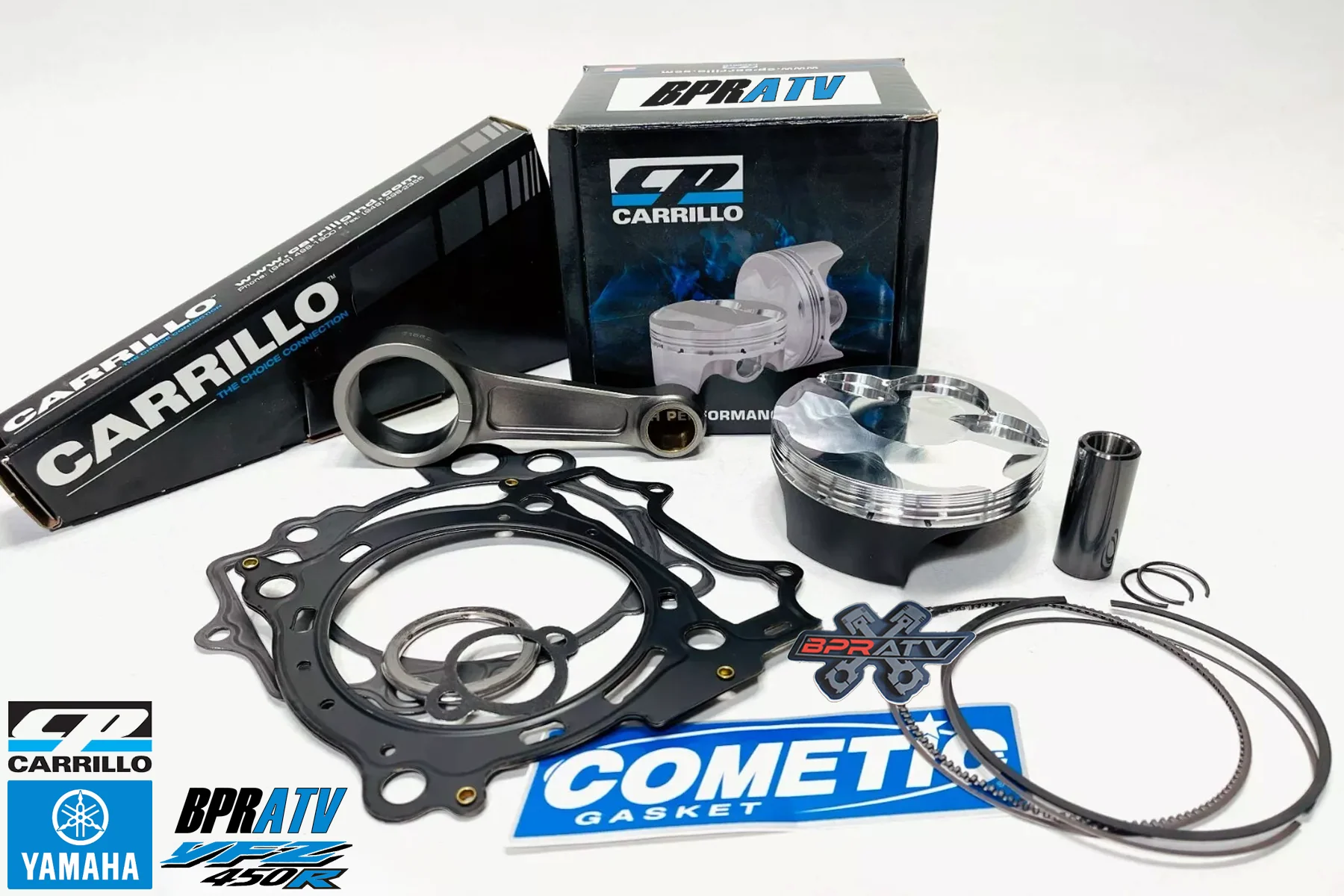 Yamaha YFZ450R YFZ 450R 14:1 CP CARRILLO RACE Piston Kit CP Rod & Cometic Gasket - Image 22