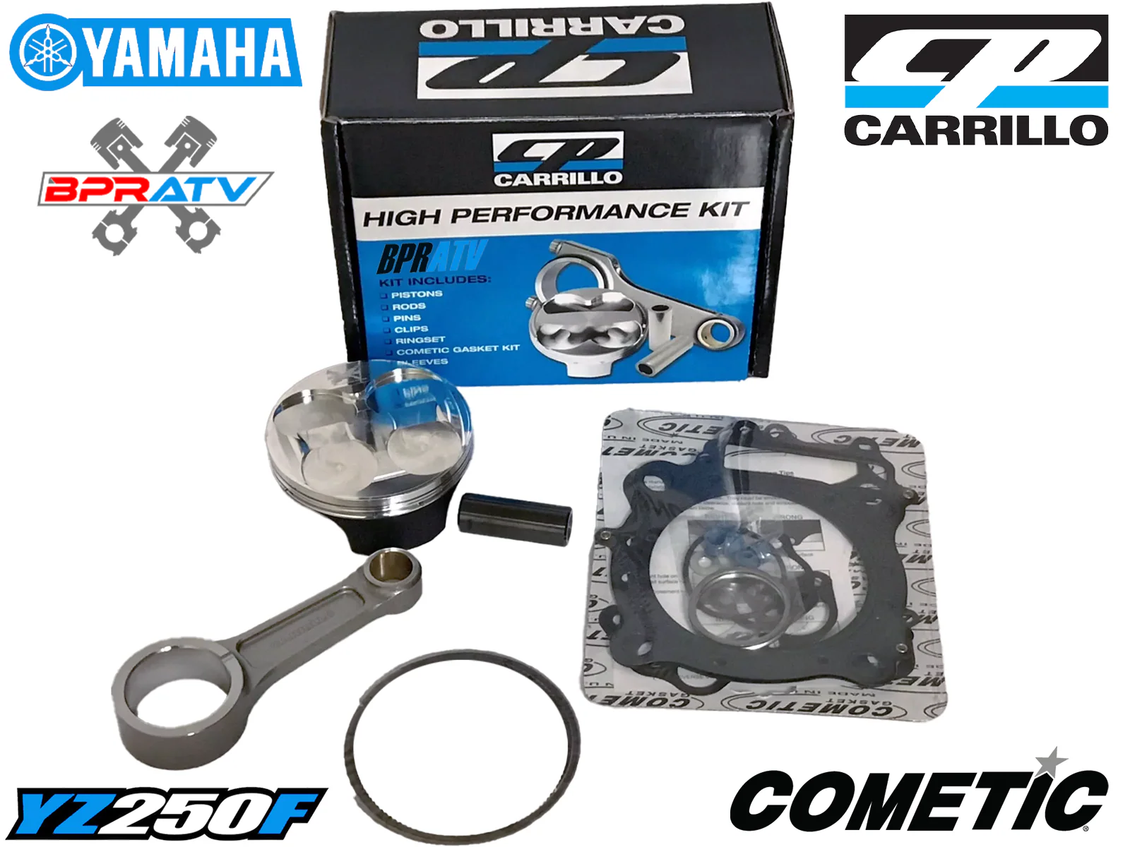 Yamaha YFZ450R YFZ 450R 14:1 CP CARRILLO RACE Piston Kit CP Rod & Cometic Gasket - Image 7