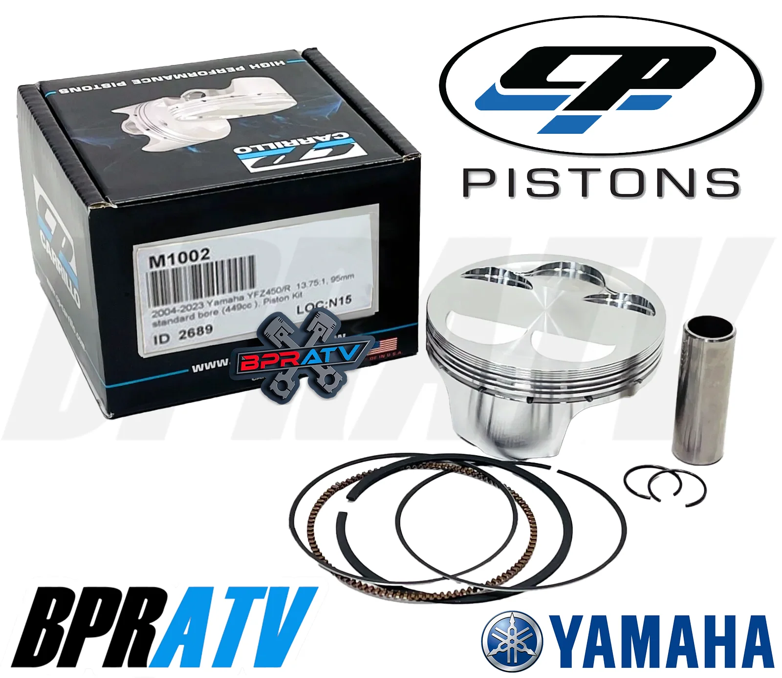 Yamaha YFZ450R YFZ 450R 450X 95mm CP Carrillo Stock Bore Cylinder Piston 13.75:1 - Image 5