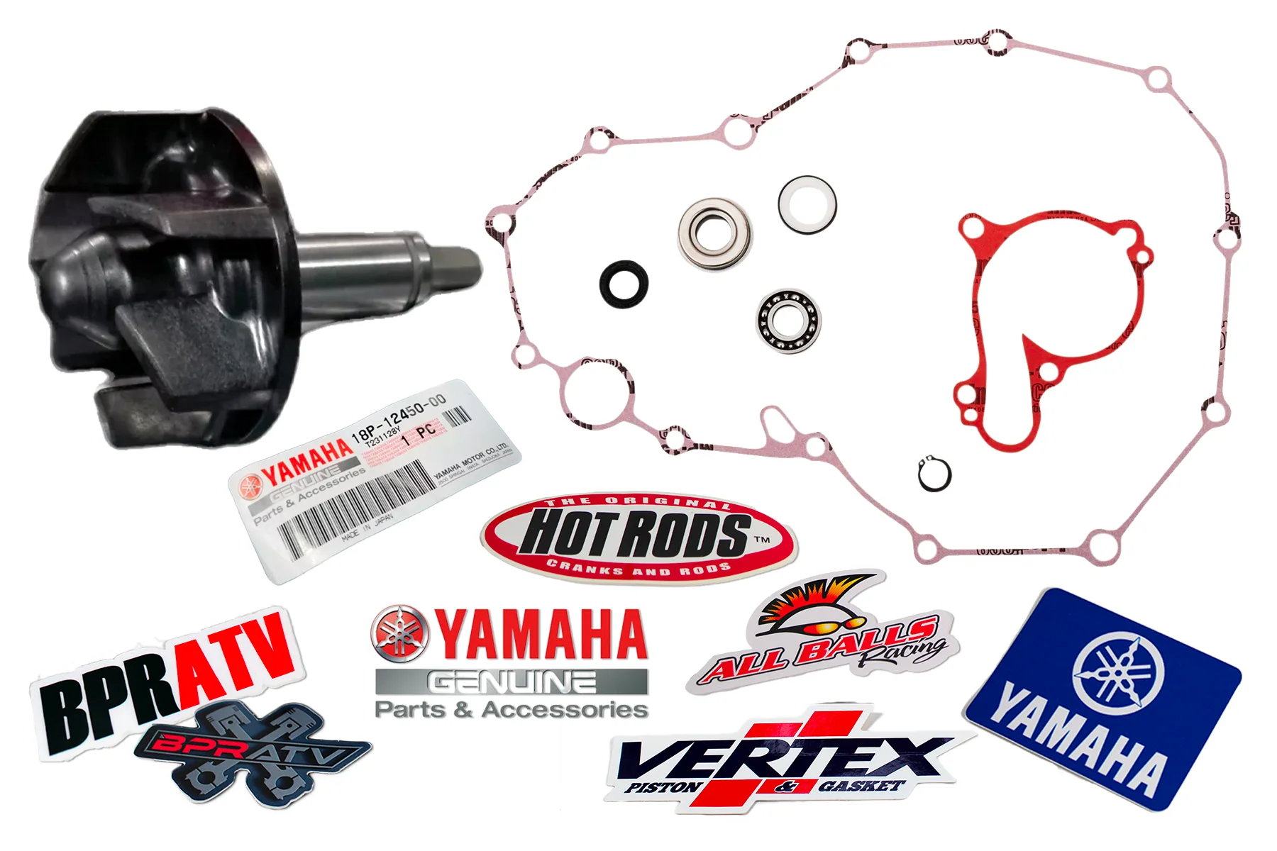 Yamaha YFZ450R YFZ450X OEM Water Pump Hot Rods or Vertex Water Pump Rebuild Kit - Image 2