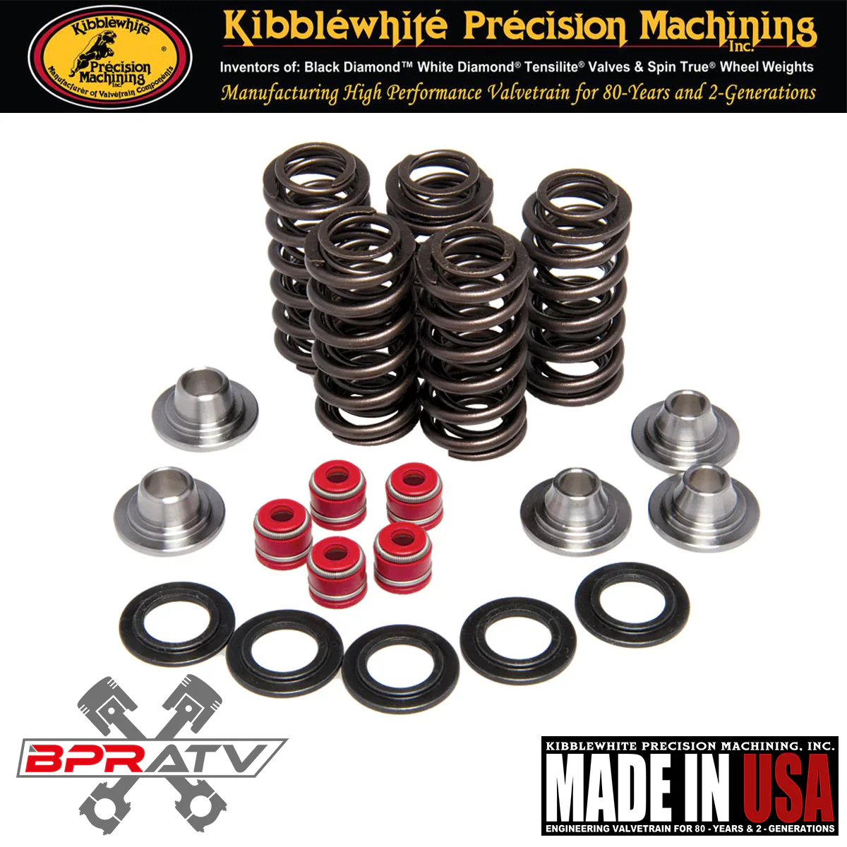 Yamaha YFZ450R YFZ450X YFZ 450 Kibblewhite Race Titanium Valve Springs Kit Seals - Image 2
