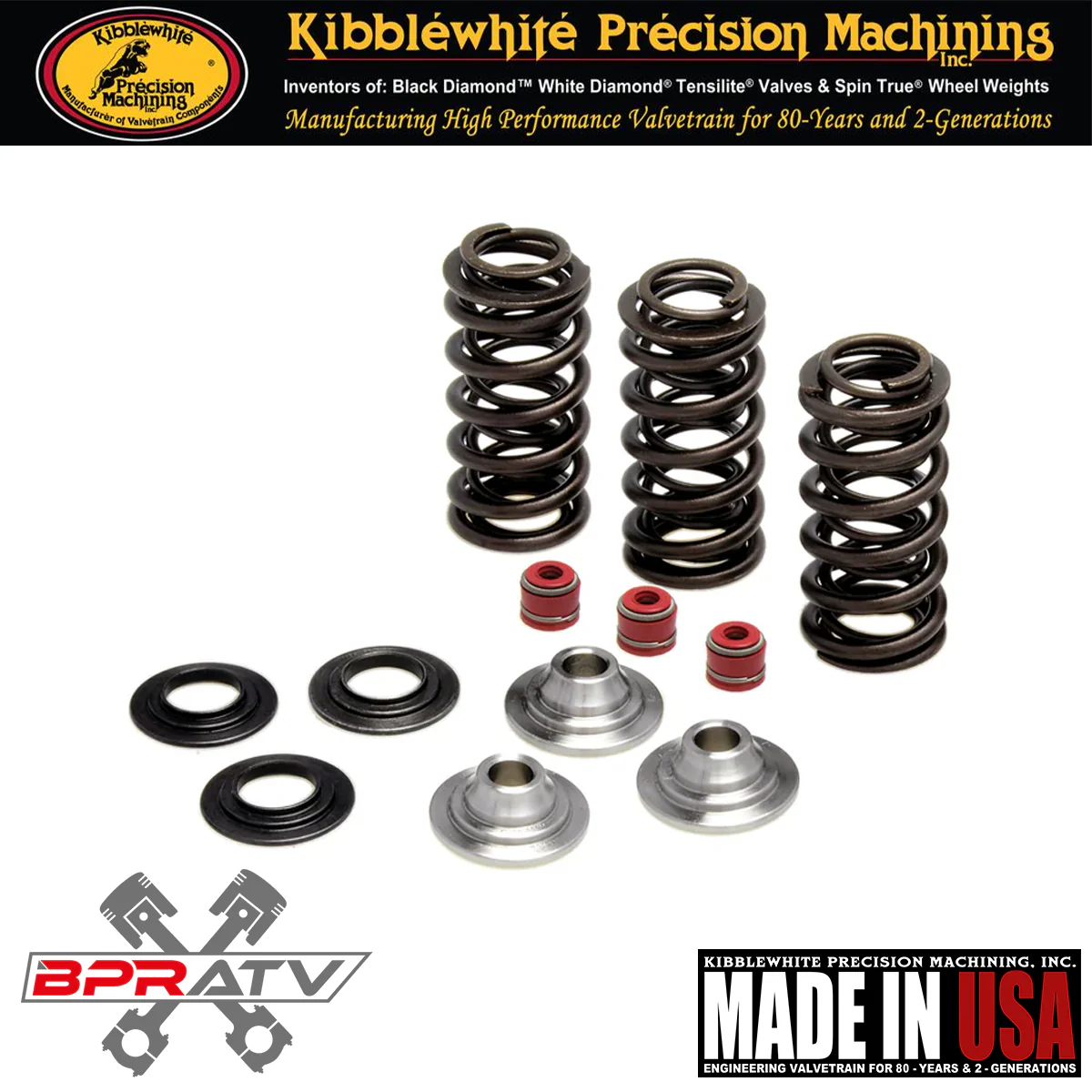 Yamaha YFZ450X YFZ 450X Kibblewhite Intake Valves Titanium Springs Red Seals Kit - Image 5
