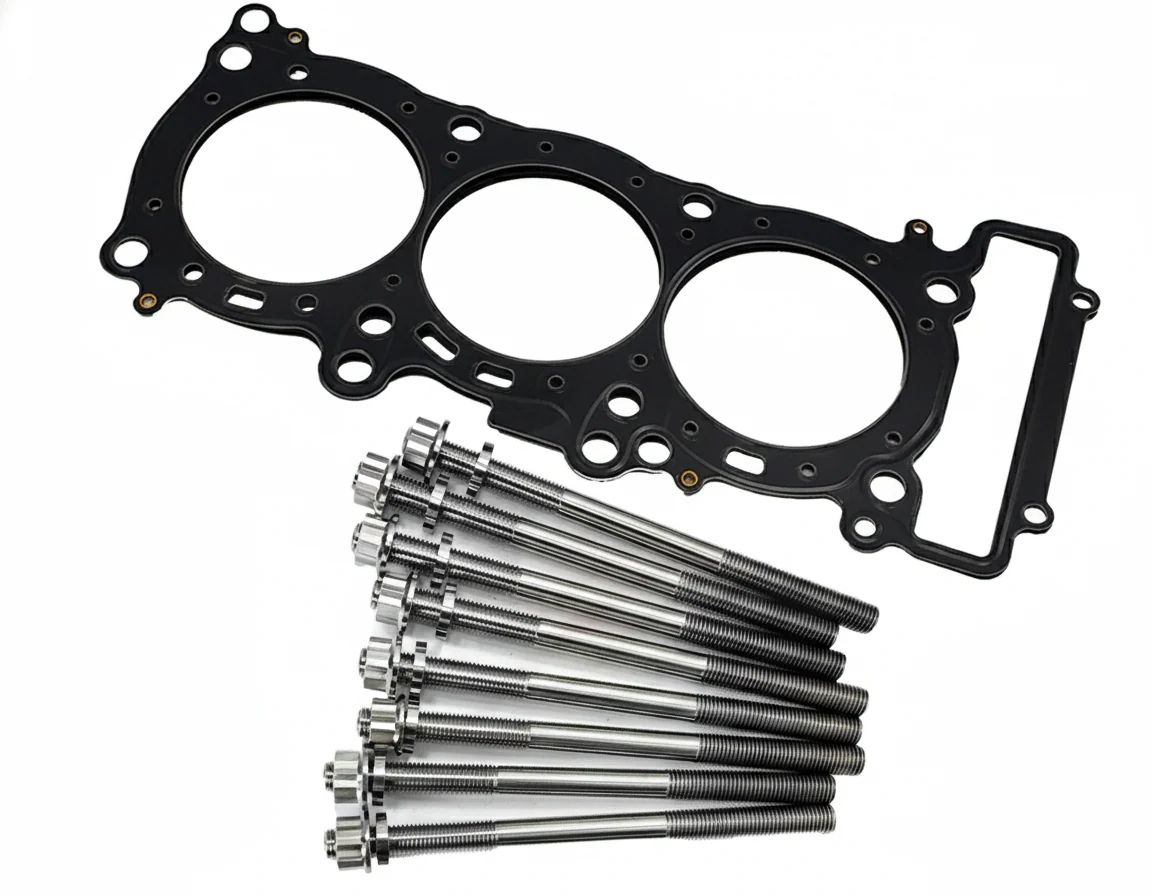 Yamaha YXZ 1000R OEM Piston Rings All 3 Ring Set MLS Head Gasket Titanium Studs! - Image 18