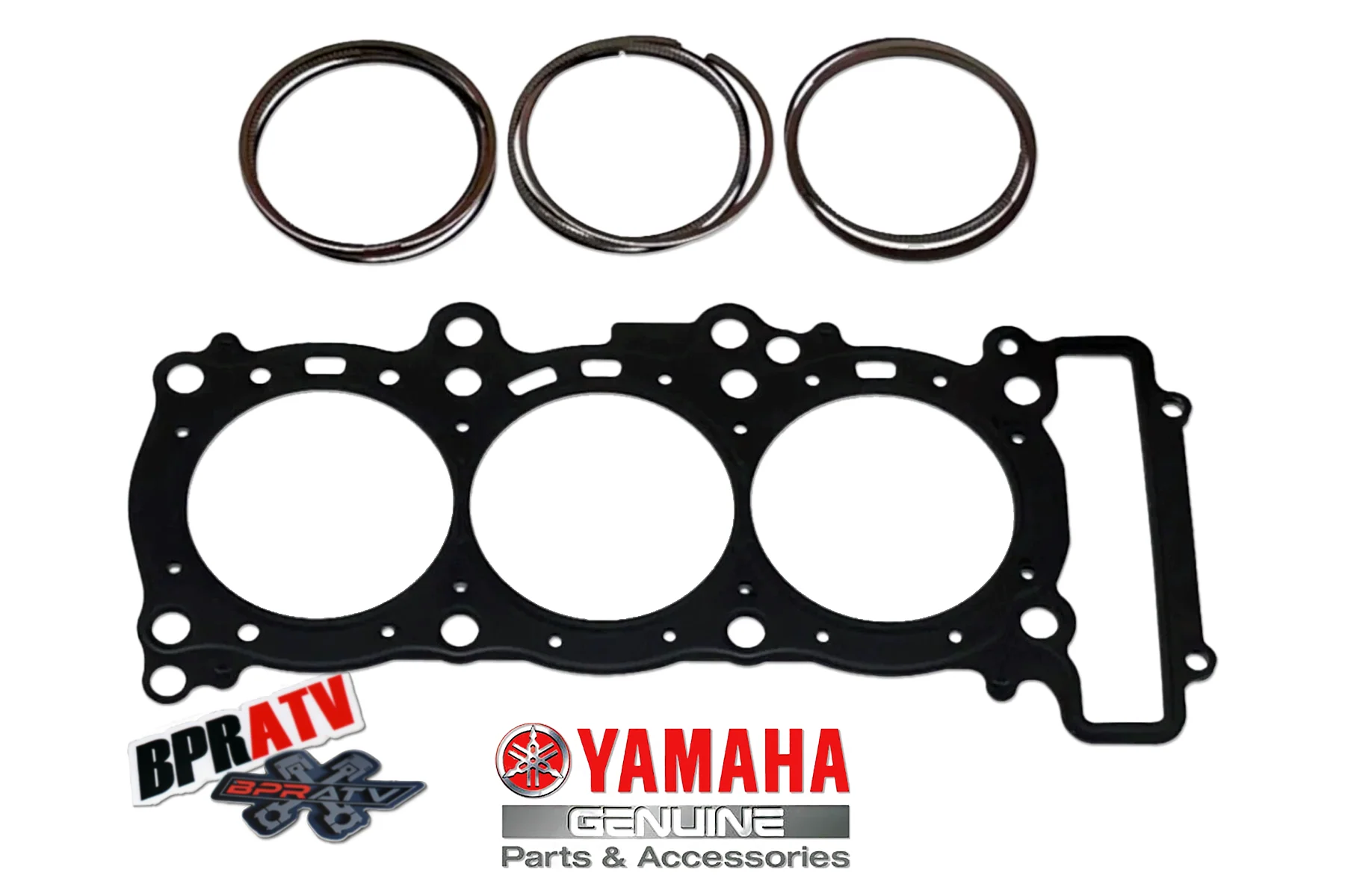 Yamaha YXZ 1000R OEM Piston Rings All 3 Ring Set MLS Head Gasket Titanium Studs! - Image 3