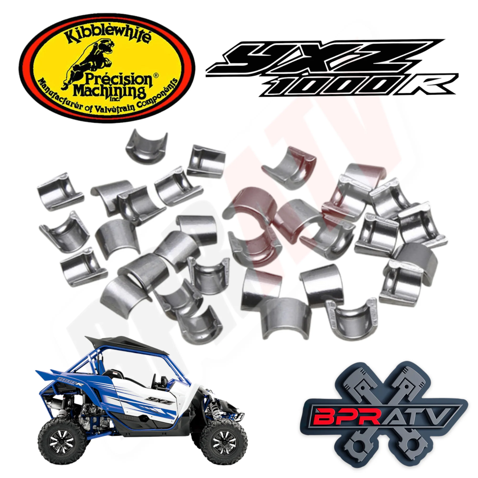 Yamaha YXZ1000R Kibblewhite Valve Keepers Cotters RED Viton Valve Stem Seals Set - Image 19