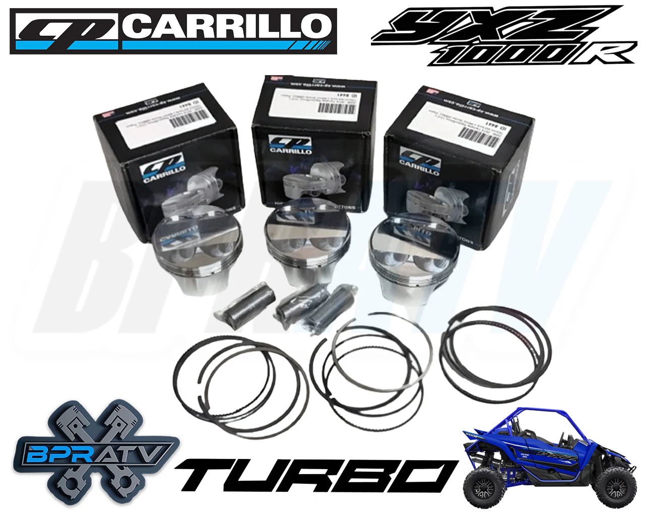 Yamaha YXZ1000R Stock Bore Turbo Conversion CP Pistons Kit 80mm 10.5 Compression - Image 20