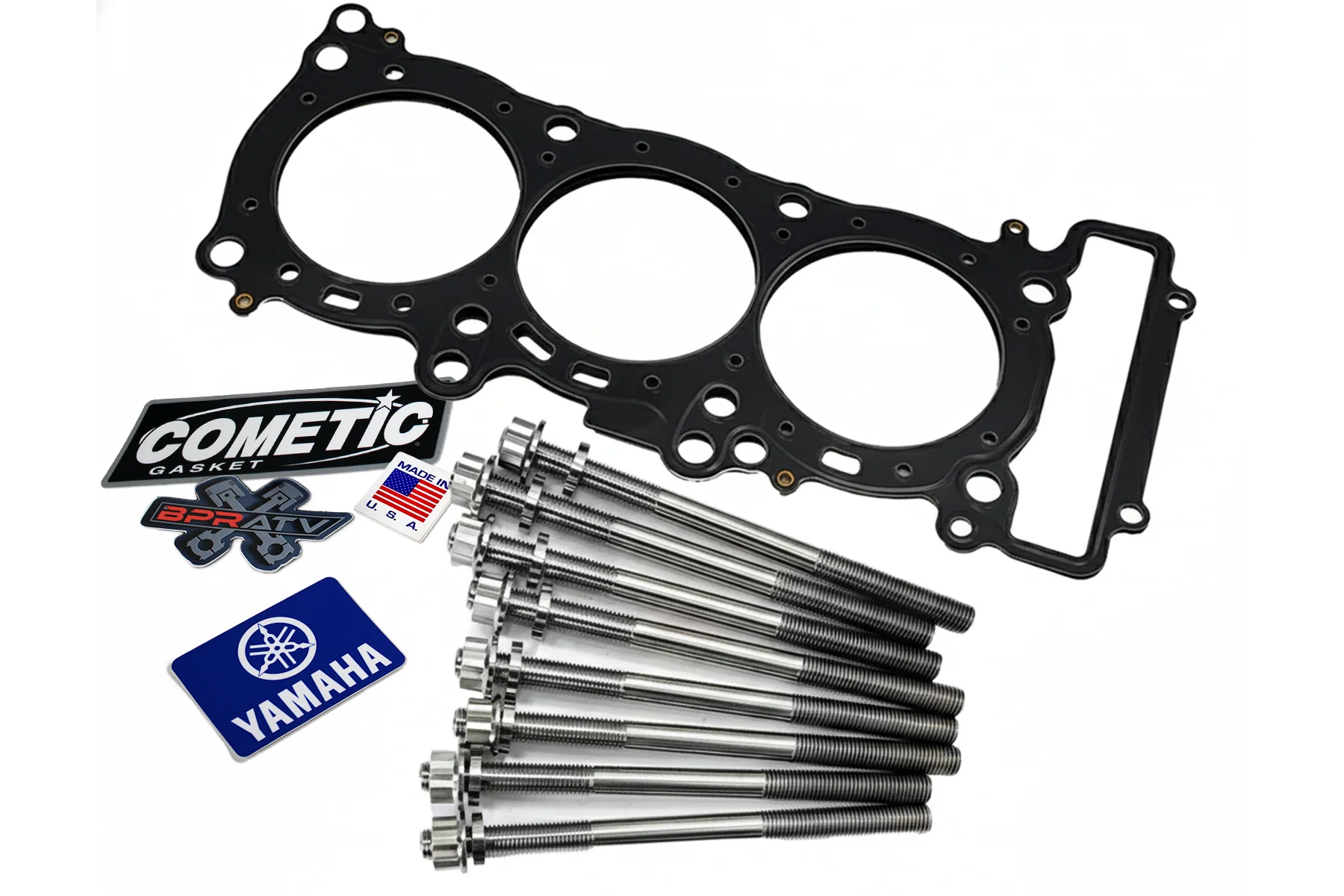 Yamaha YXZ1000R YXZ 1000 Titanium Head Stud Kit & Cometic MLS Head Gasket BPRATV