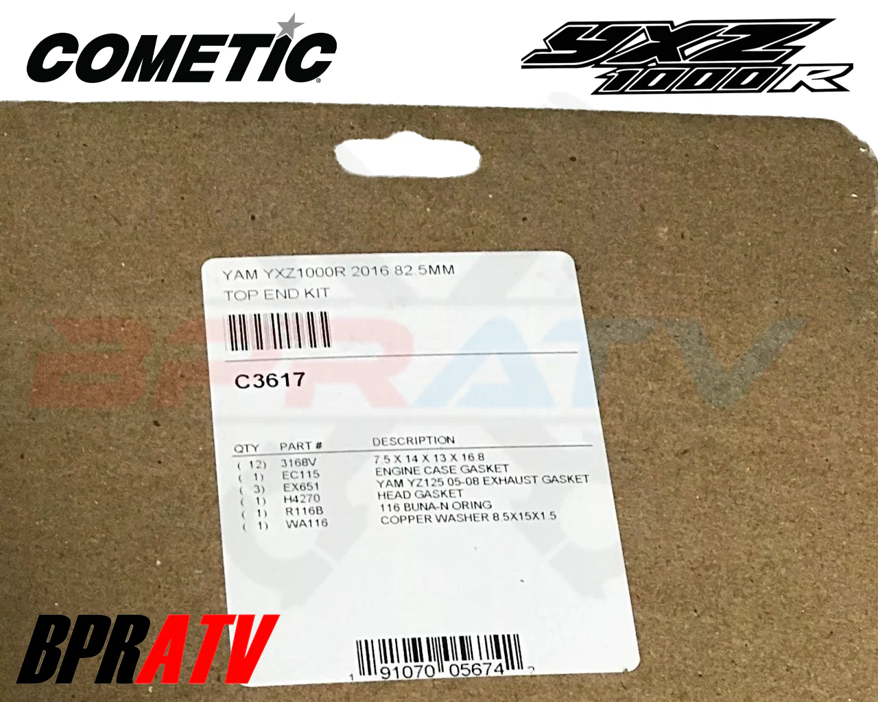Yamaha YXZ1000R YXZ 1000R OEM Stock Bore Cometic Top End Gasket Kit Viton Seals - Image 11