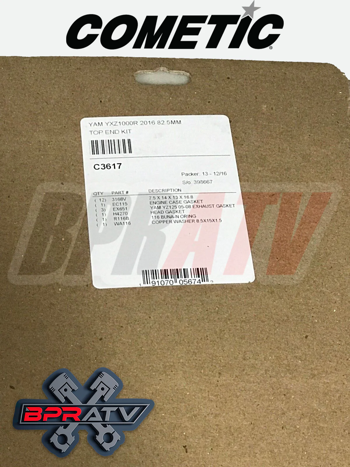 Yamaha YXZ1000R YXZ OEM Bore 80mm 11.5:1 CP Pistons Cometic Top End Gasket Kit - Image 5