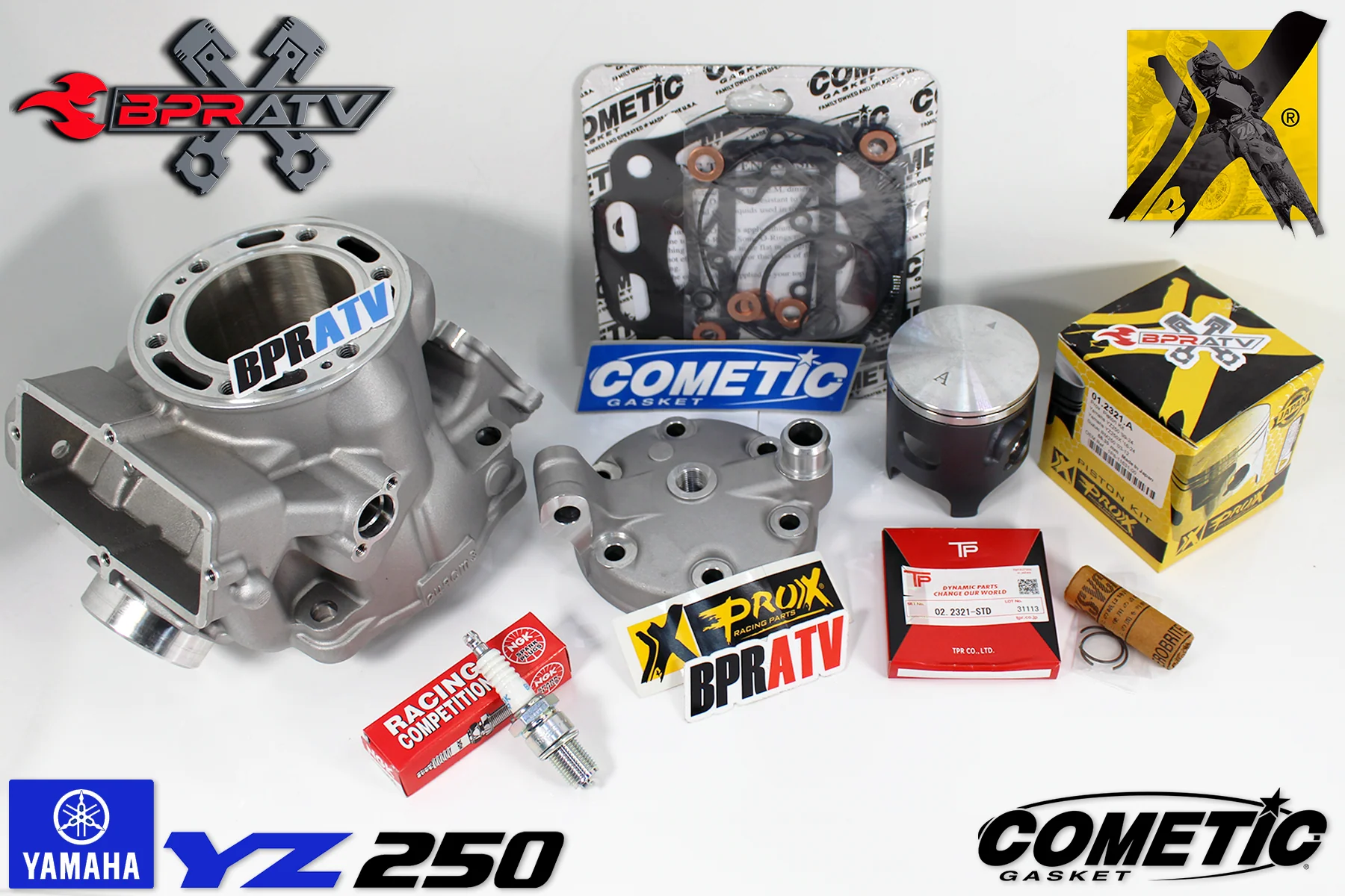 Yamaha YZ250 Stock Top End Rebuild Kit Cylinder ProX Piston & Cometic 1999-2025 - Image 20