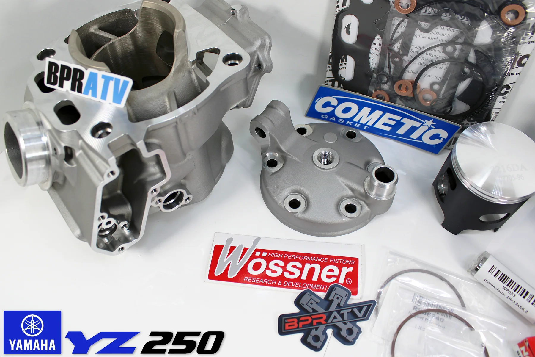 Yamaha YZ250 Stock Top End Rebuild Kit Cylinder Wossner Piston Cometic 1999-2025 - Image 11