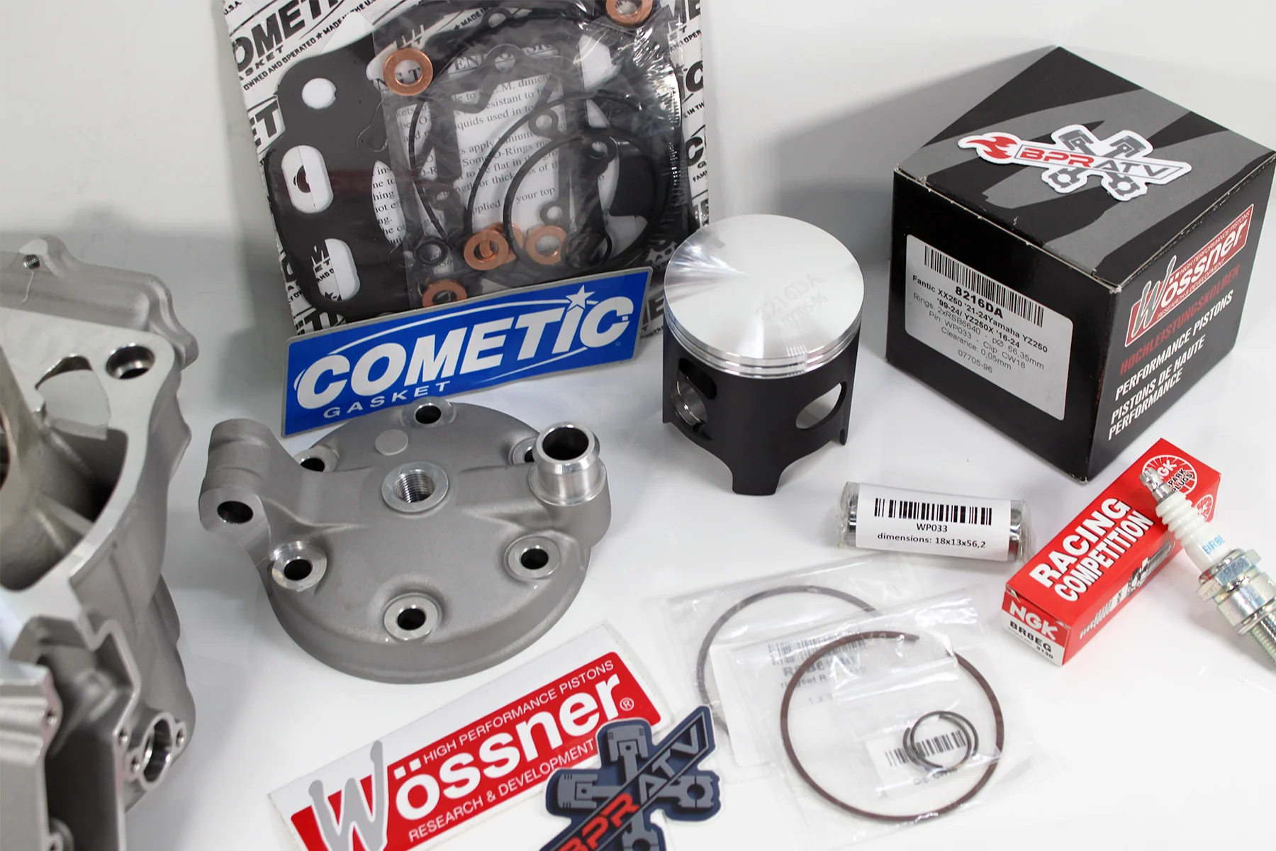 Yamaha YZ250 Stock Top End Rebuild Kit Cylinder Wossner Piston Cometic 1999-2025 - Image 15