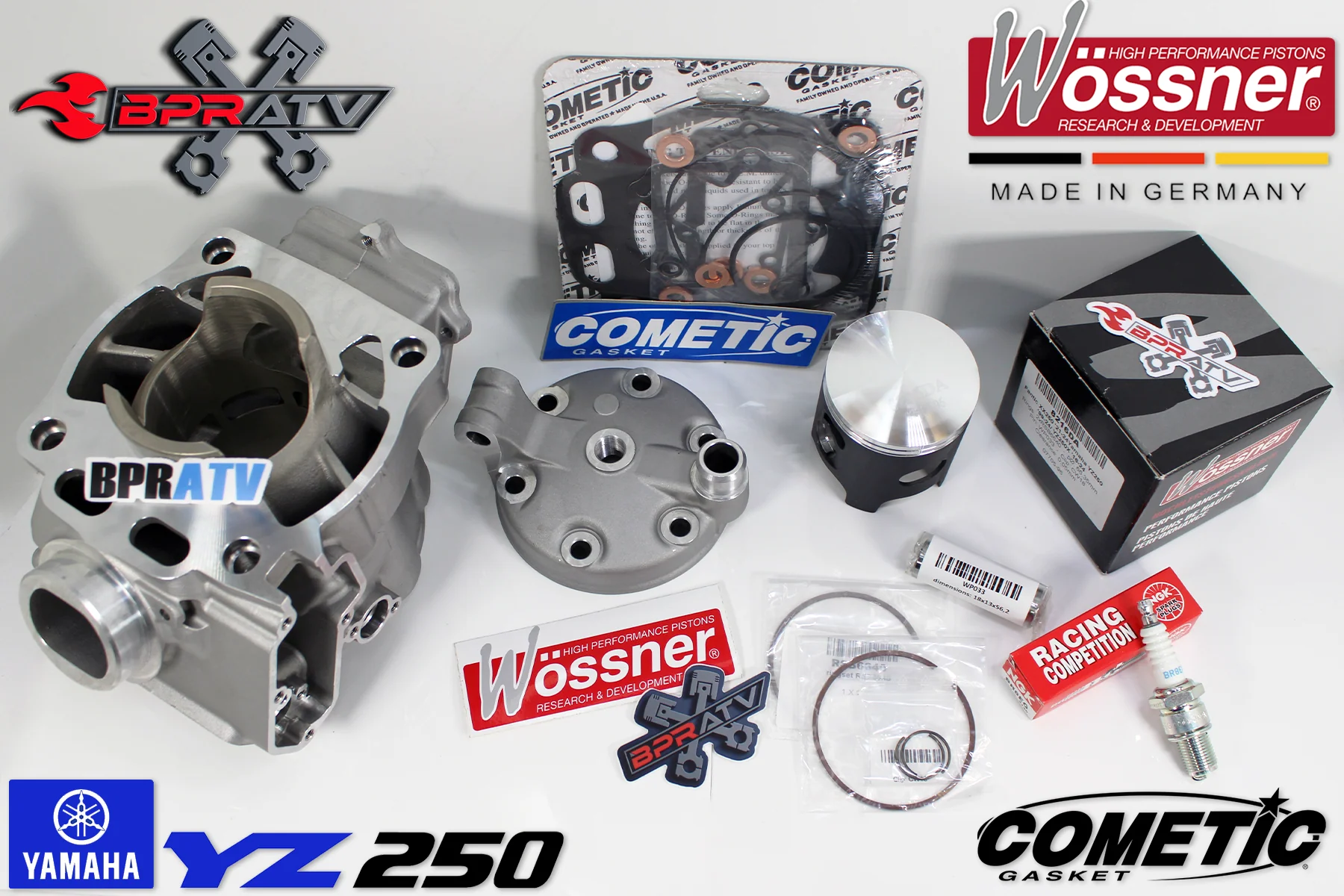 Yamaha YZ250 Stock Top End Rebuild Kit Cylinder Wossner Piston Cometic 1999-2025 - Image 6