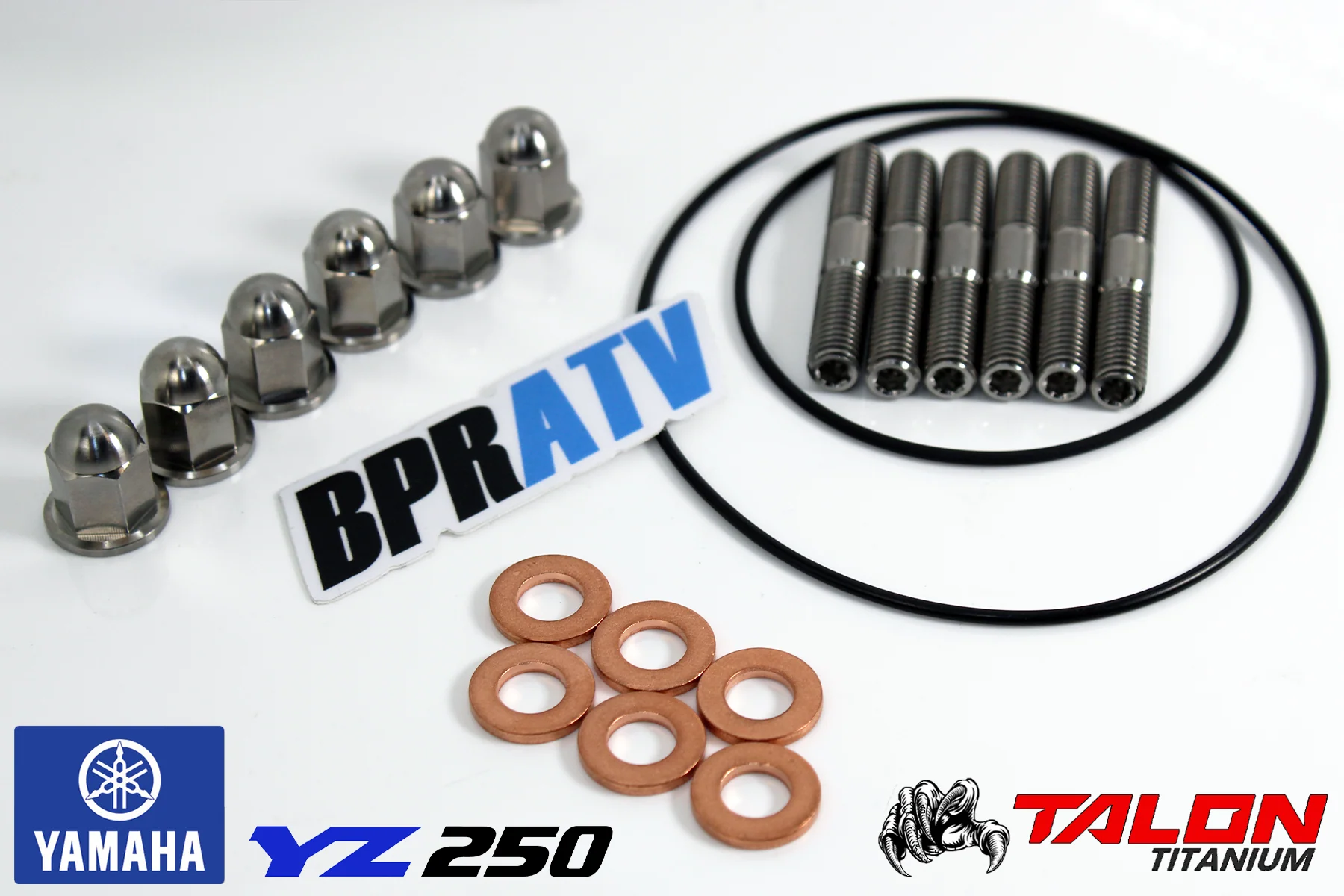 Yamaha YZ250 YZ 250 Cylinder Head Install Repair Kit Titanium Stud Kit Cap Nuts - Image 11