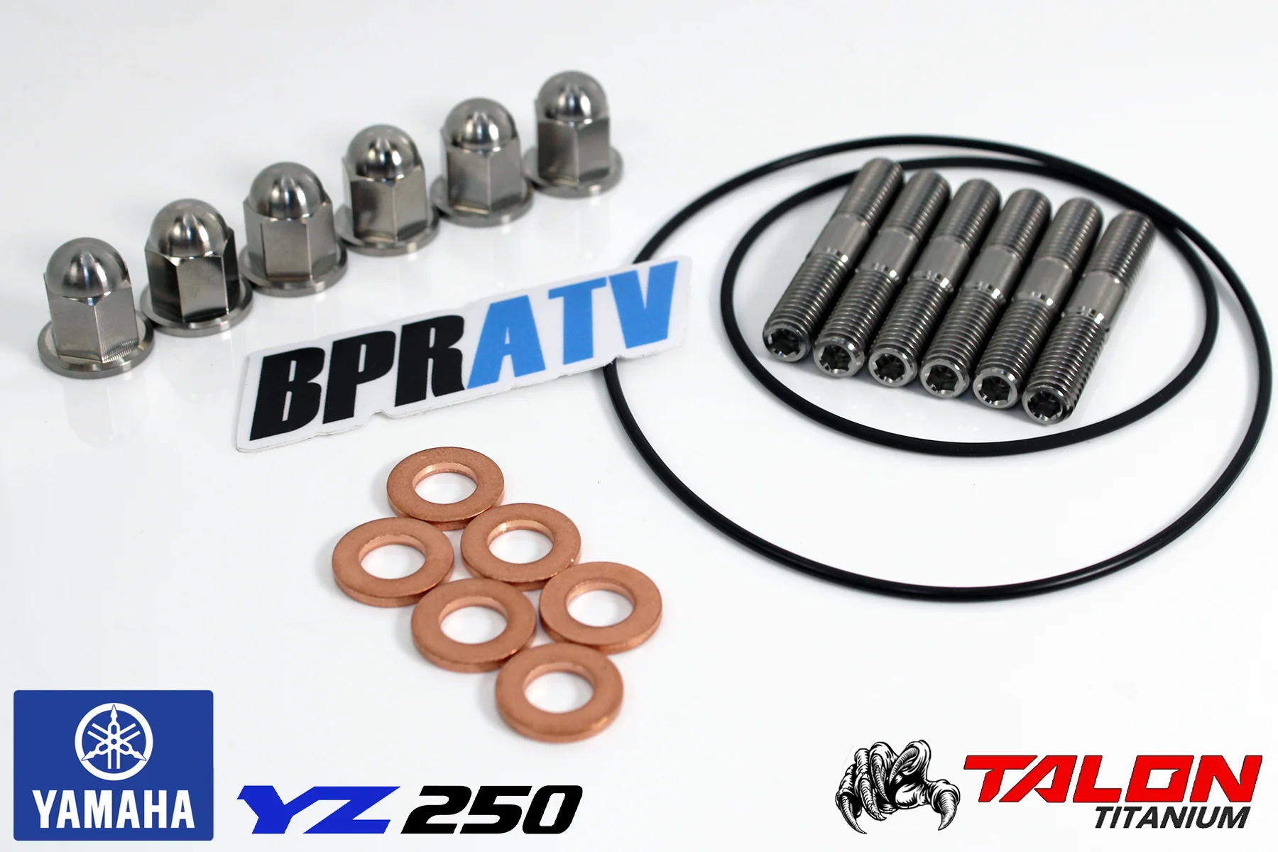 Yamaha YZ250 YZ 250 Cylinder Head Install Repair Kit Titanium Stud Kit Cap Nuts - Image 2