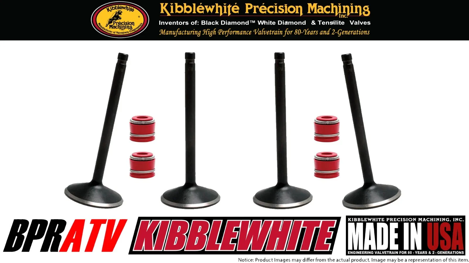 Yamaha YZ450F 10-13 Kibblewhite Intake Exhaust Valves Kit KP RED Viton Seals USA - Image 9
