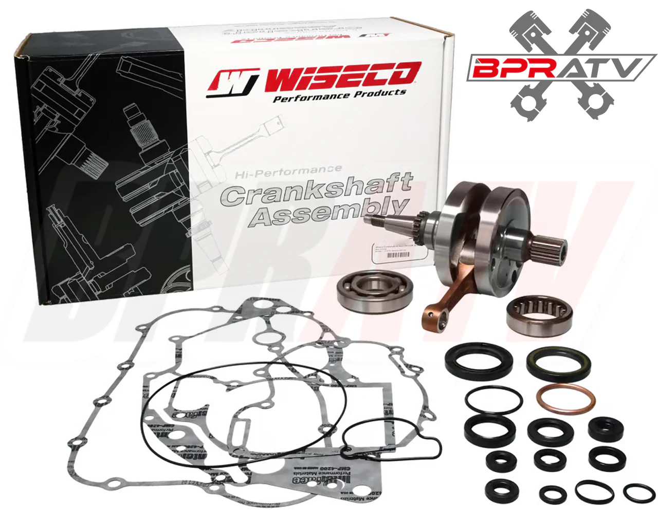 Yamaha YZ450F 95mm Cylinder 12.5:1 Wiseco Piston Crank Engine Rebuild Kit '03-05 - Image 4