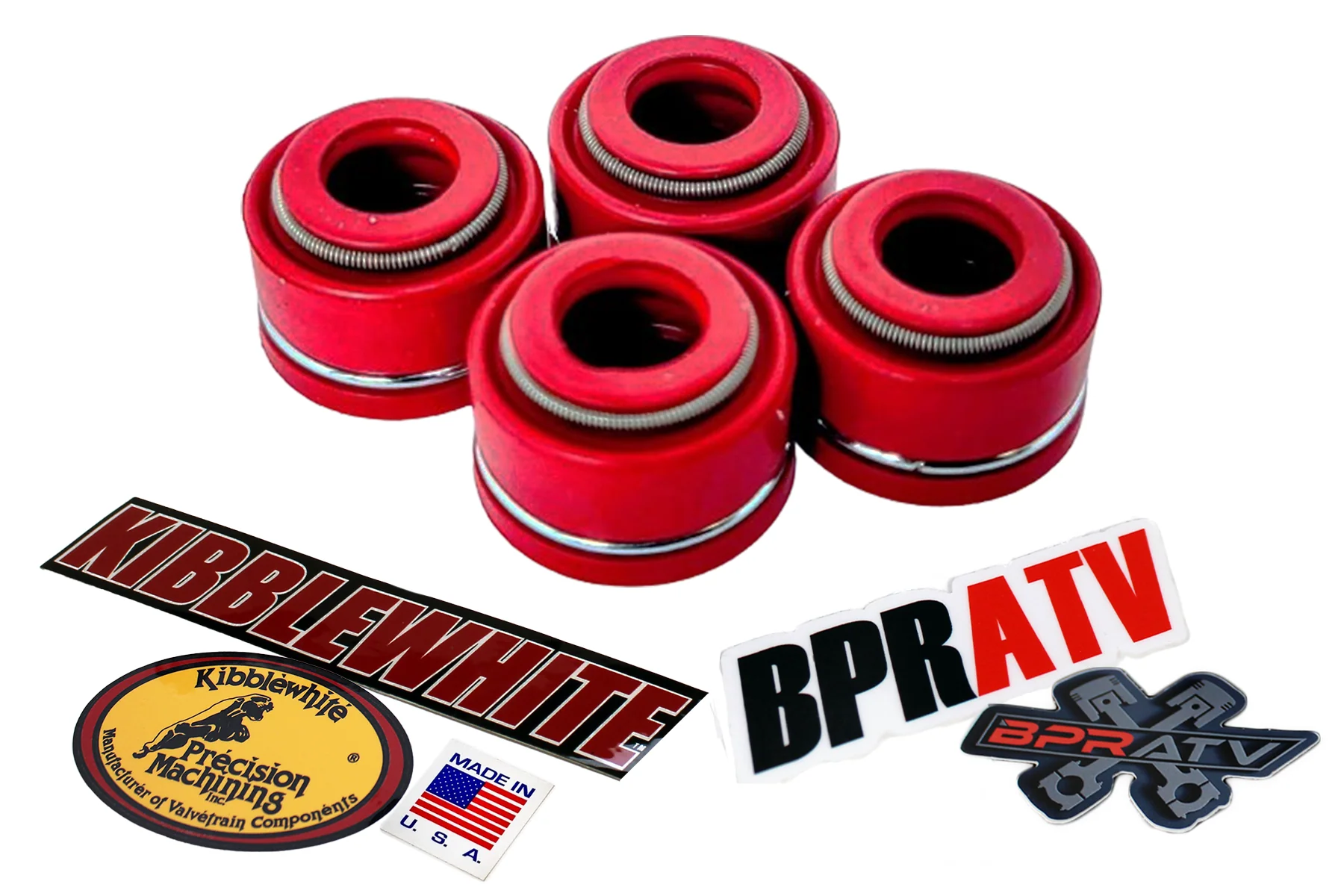 Yamaha YZ450F YZ 450F 03-09 Kibblewhite RED Viton Valve Stem Seals Seal Set of 5 - Image 14