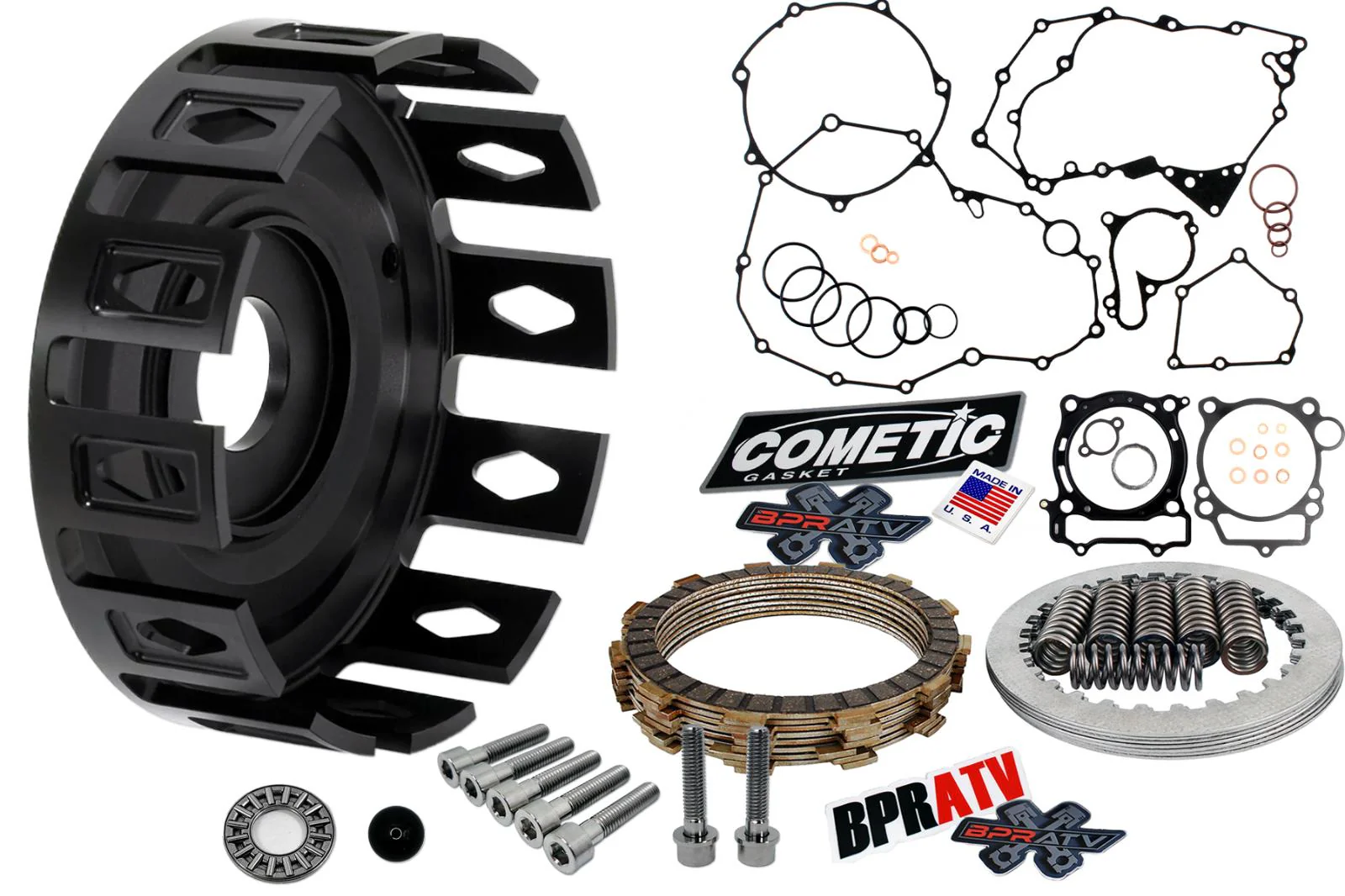 YFZ450 Billet Clutch Basket Clutch Kit Bearings Cometic Performance Upgrade Kit - Image 3