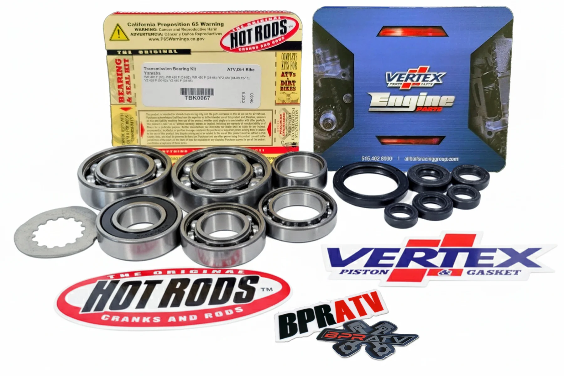 YFZ450 YFZ 450 Carb Model Hot Rods Trans Bearing & Engine Seal Kit TBK0067 04-13