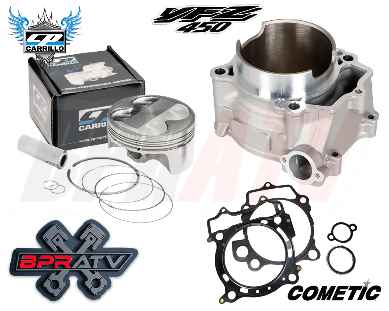 YFZ450 YFZ 450 95mm Stock Cylinder Works Cylinder CP Piston Cometic Rebuild Kit - Image 3