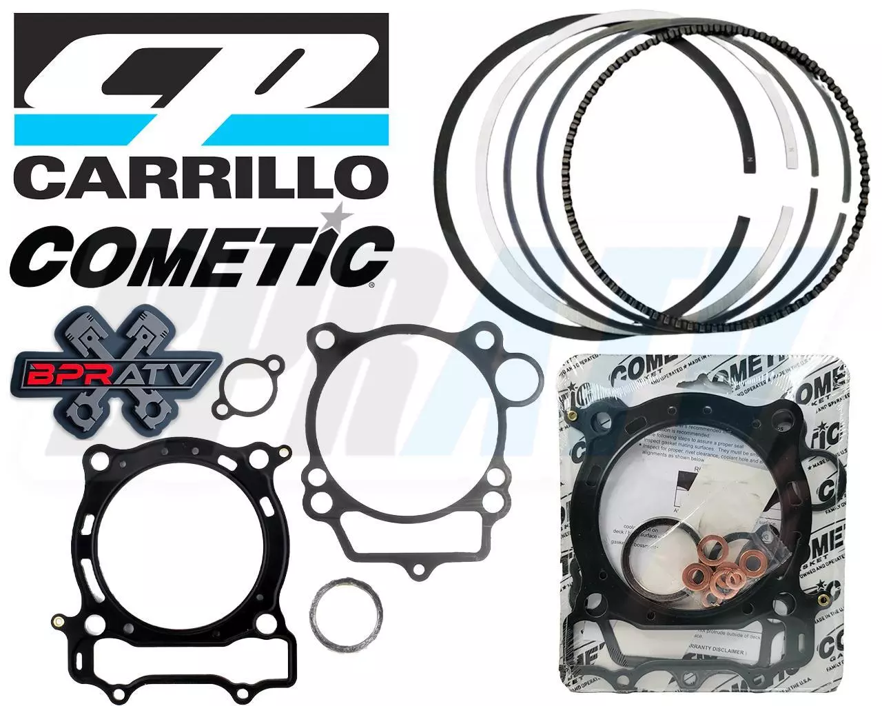 YFZ450 YFZ 450 95mm Stock Standard Bore Cylinder CP Piston Cometic Rebuild Kit - Image 7