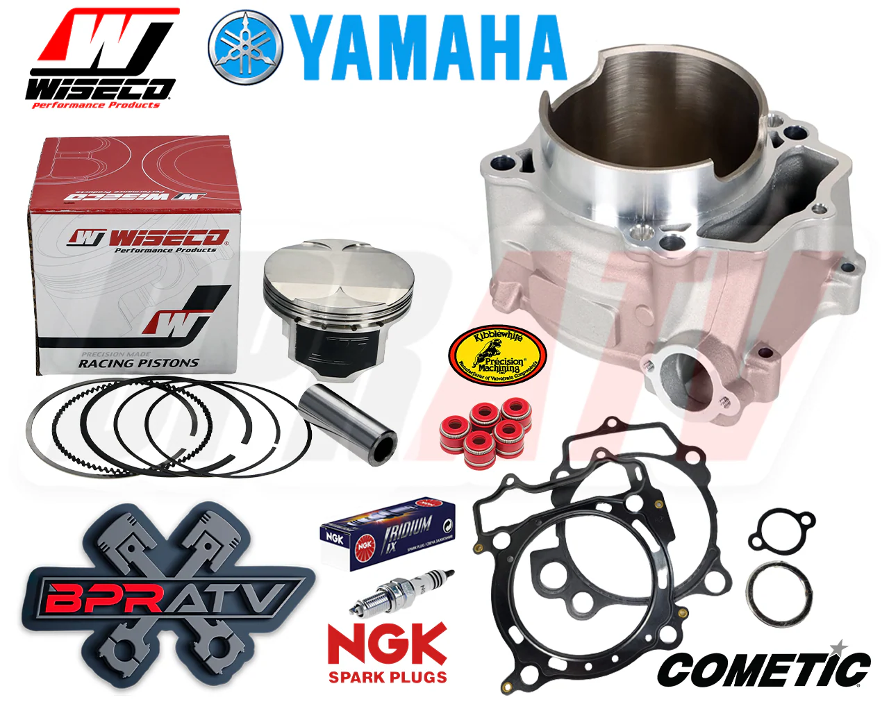 YFZ450 YFZ 450 Wiseco 12.4:1 Piston 95mm Stock Bore Cylinder Top End Rebuild Kit - Image 2