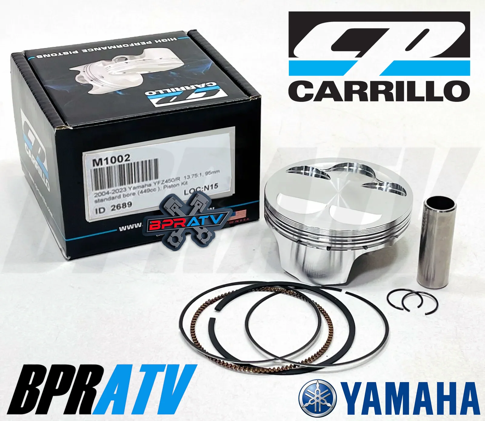 YFZ450 YFZ 450 YFZ450R 95mm 13.75:1 CP Stock Standard Bore RACE GAS Piston Rings - Image 17
