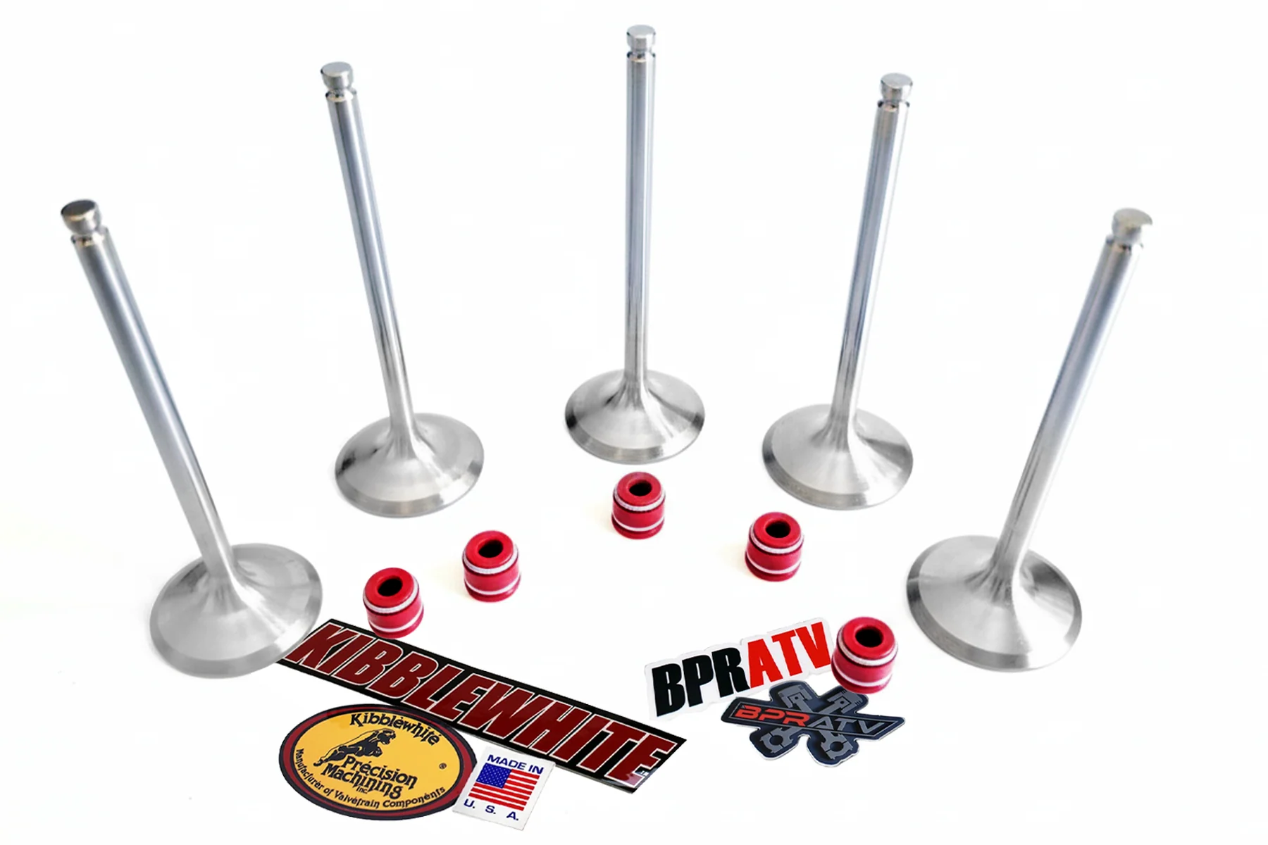 Kibblewhite +1mm Stainless Valve Set YFZ450R YFZ450 YZ450F WR450F RED Seals USA! - Image 17