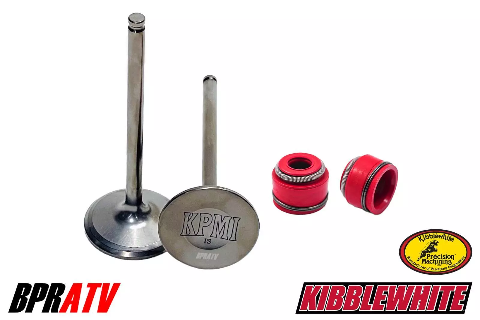 YFZ450R YFZ 450R Stock Replacement Kibblewhite Intake Exhaust Valves RED Seals - Image 13