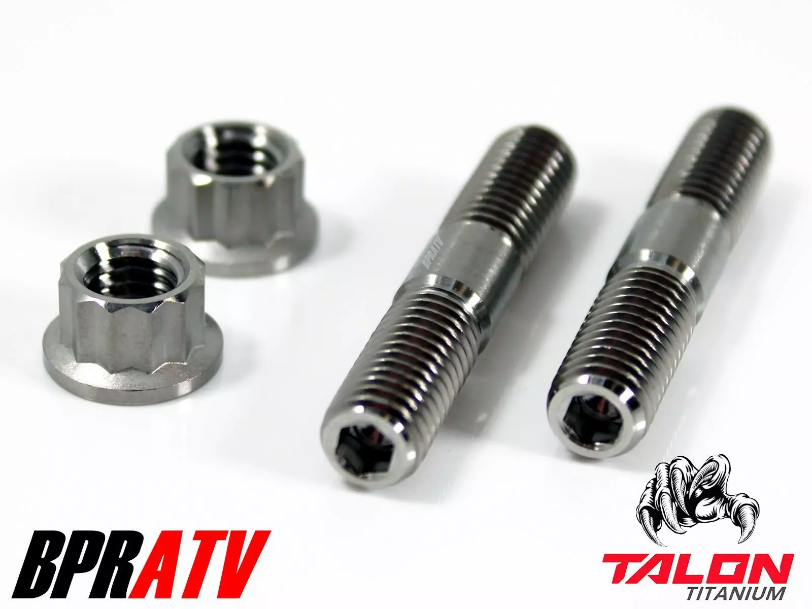 YFZ450R YFZ 450R Heavy Duty Head Pipe Exhaust Studs TITANIUM Stud 12 Pt Nut Kit - Image 20