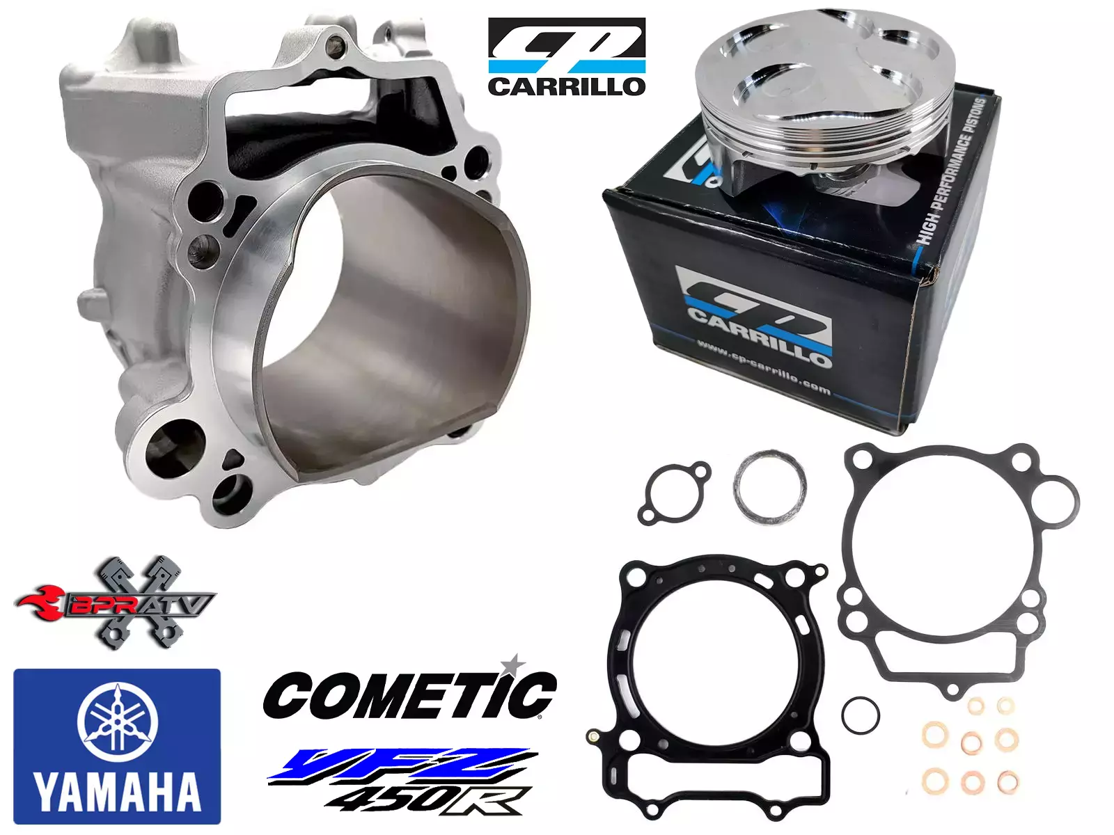 YFZ450R YFZ450X YFZ 450R 95mm Stock Bore Cylinder CP 13.75:1 Piston Rebuild Kit - Image 3