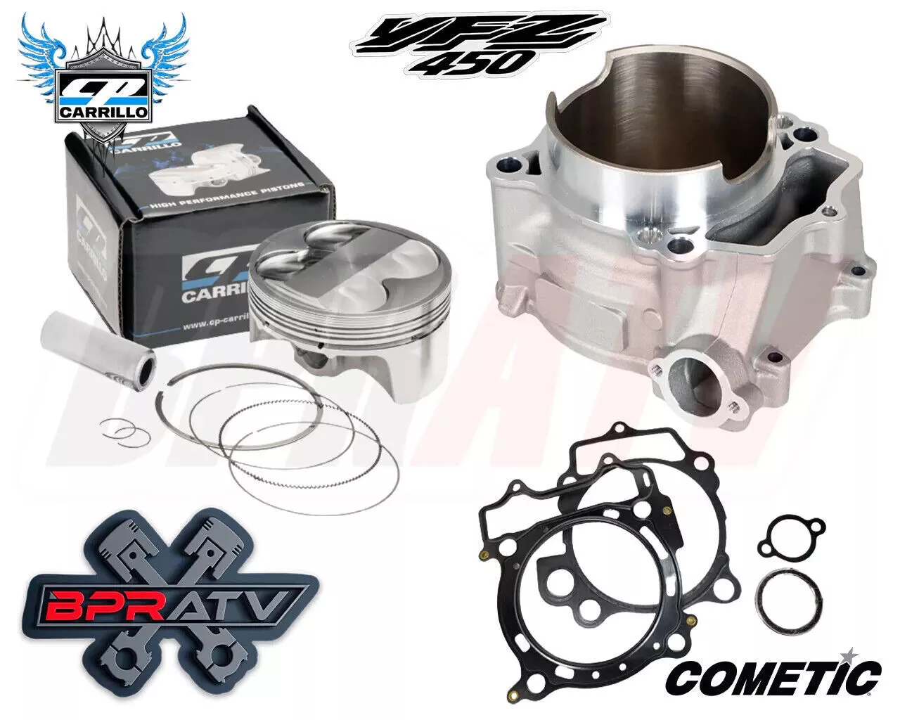 YFZ450R YFZ450X YFZ 450R 95mm Stock Bore Cylinder CP 13.75:1 Piston Rebuild Kit - Image 5