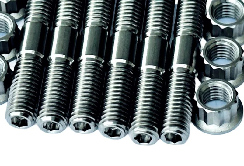07-23 YZ250 TITANIUM Crankcase Cylinder Head Studs Complete Ti Stud Bolt Kit - Image 2